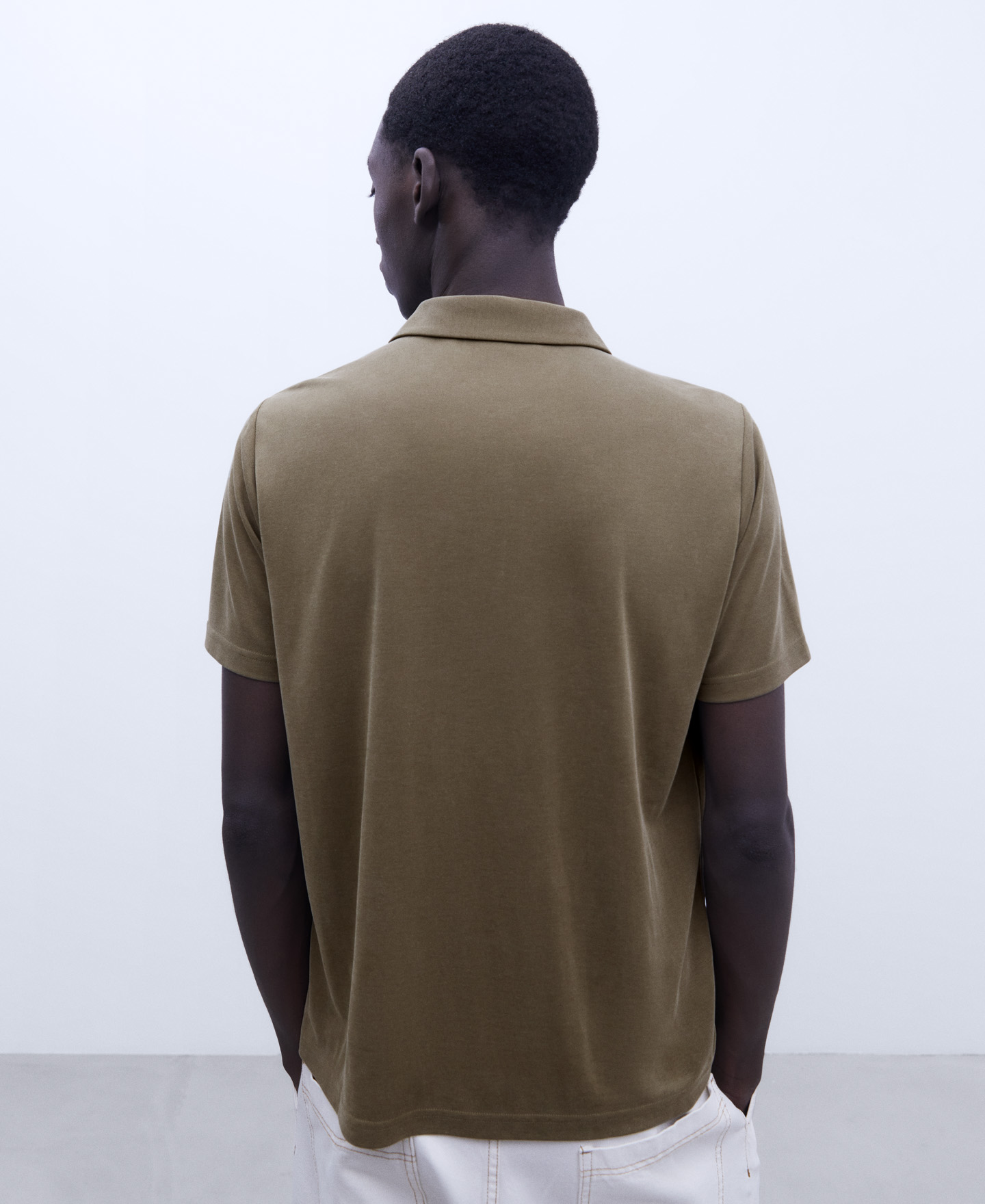 Modal two button polo shirt image number 2