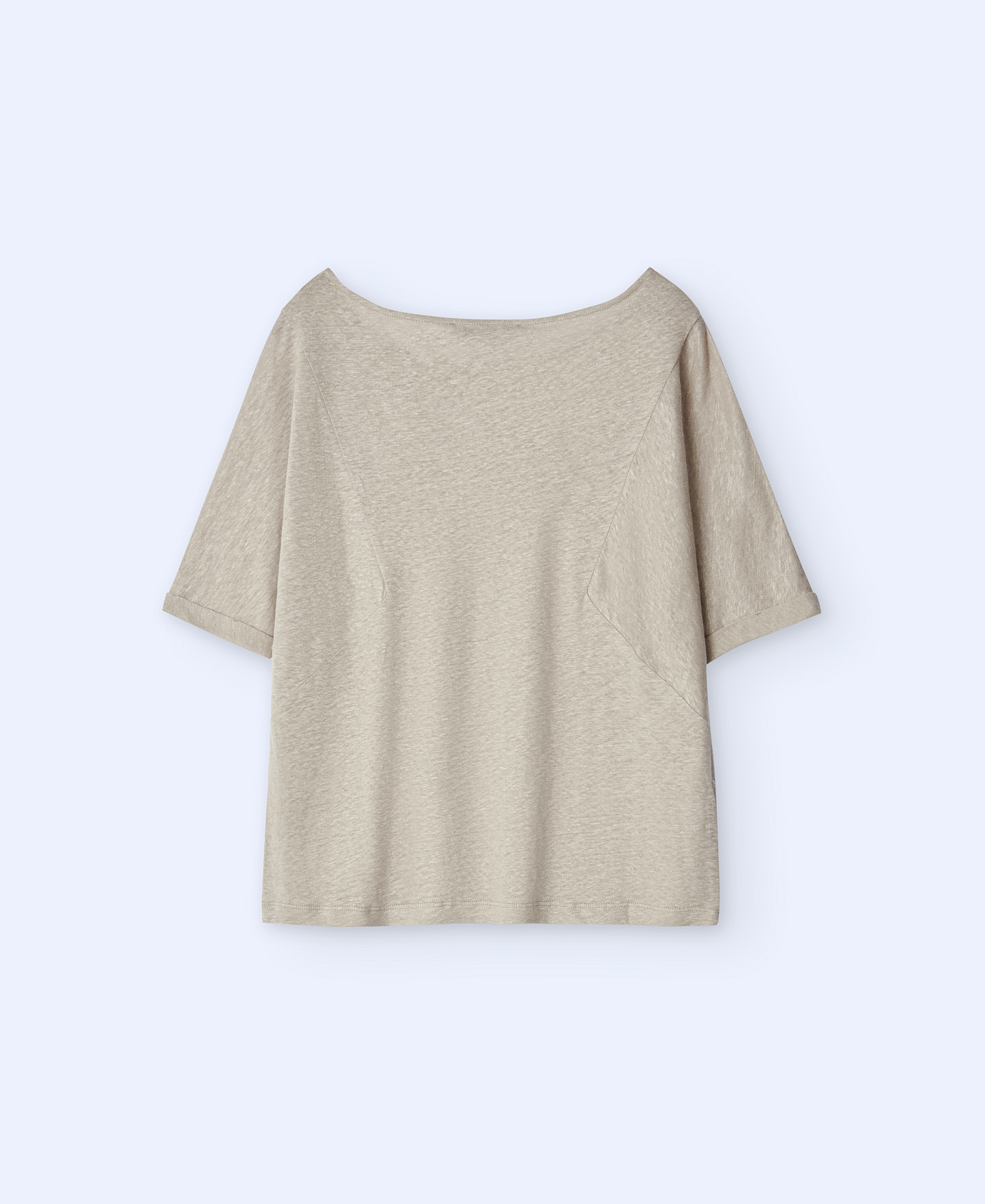 Linen bateau neck t-shirt image number 5