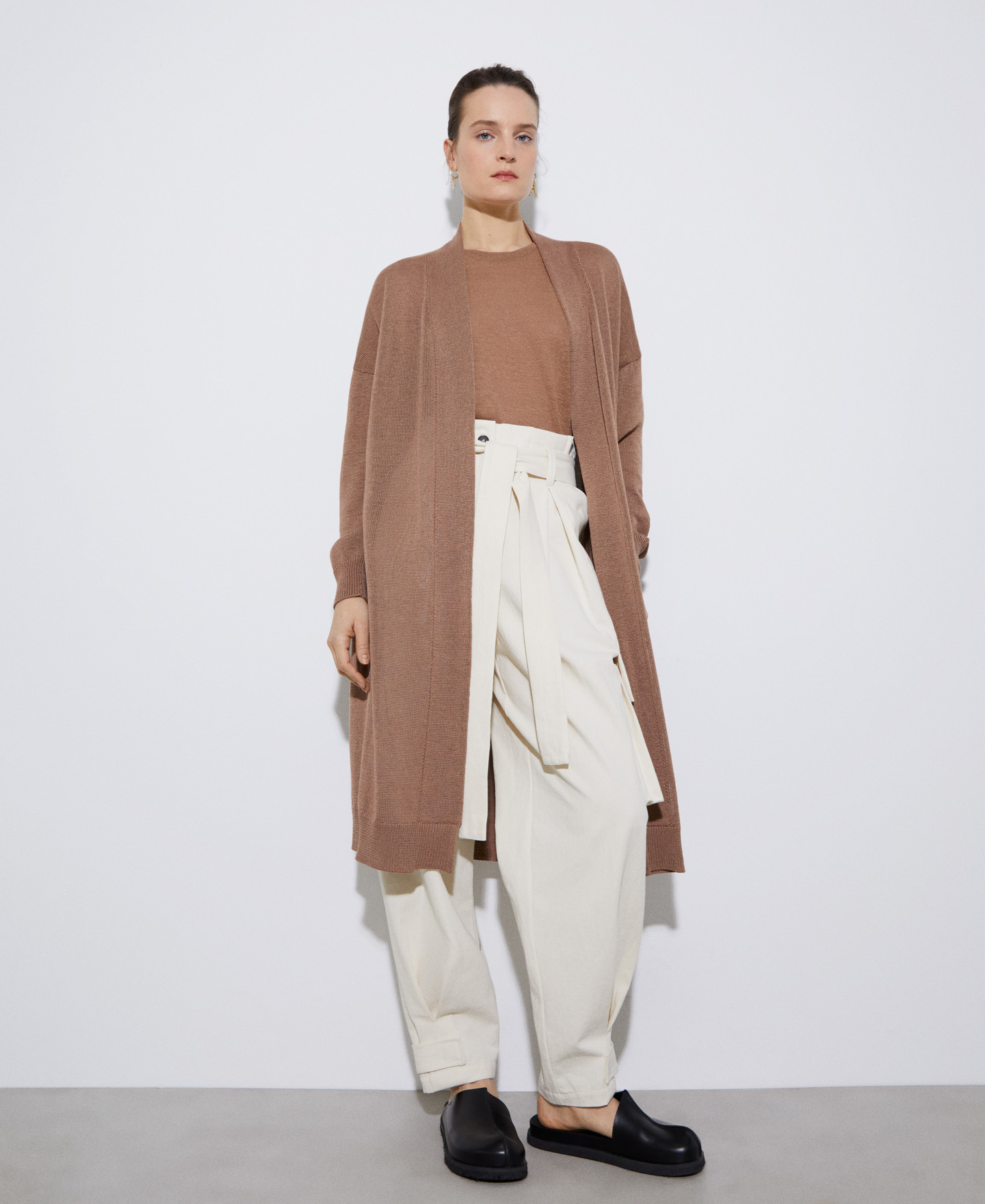 Extra long raffia look jacket image number 1