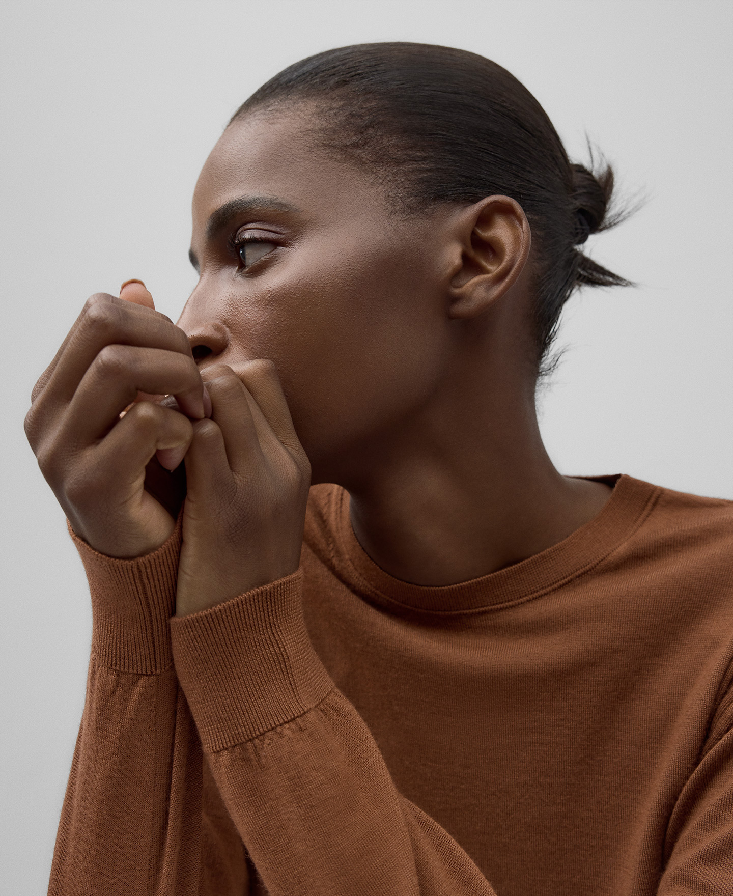 Jersey punto lana merino mujer image number 3