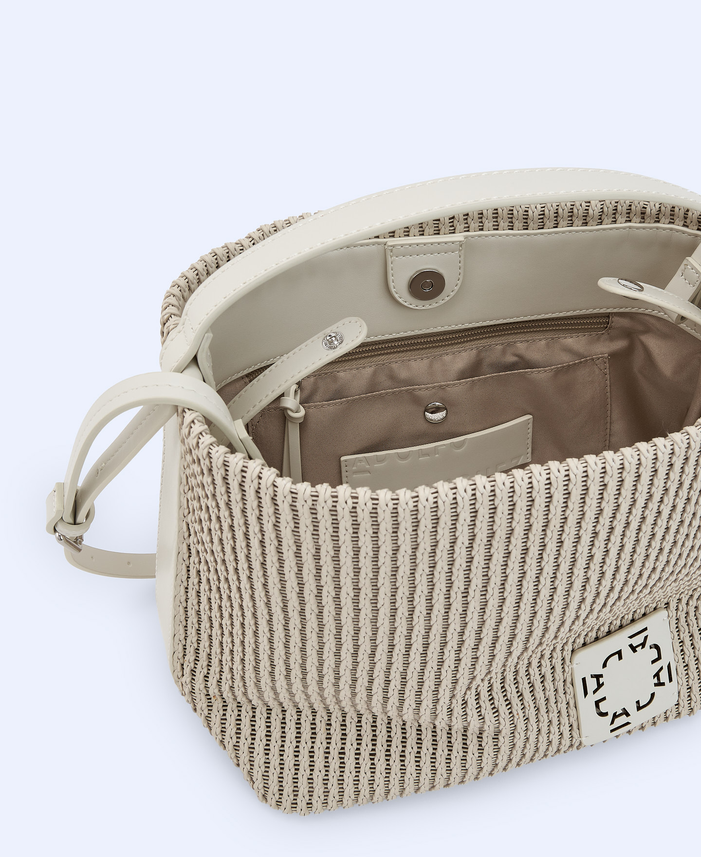 Medium braided recycled bucket bag image number 3