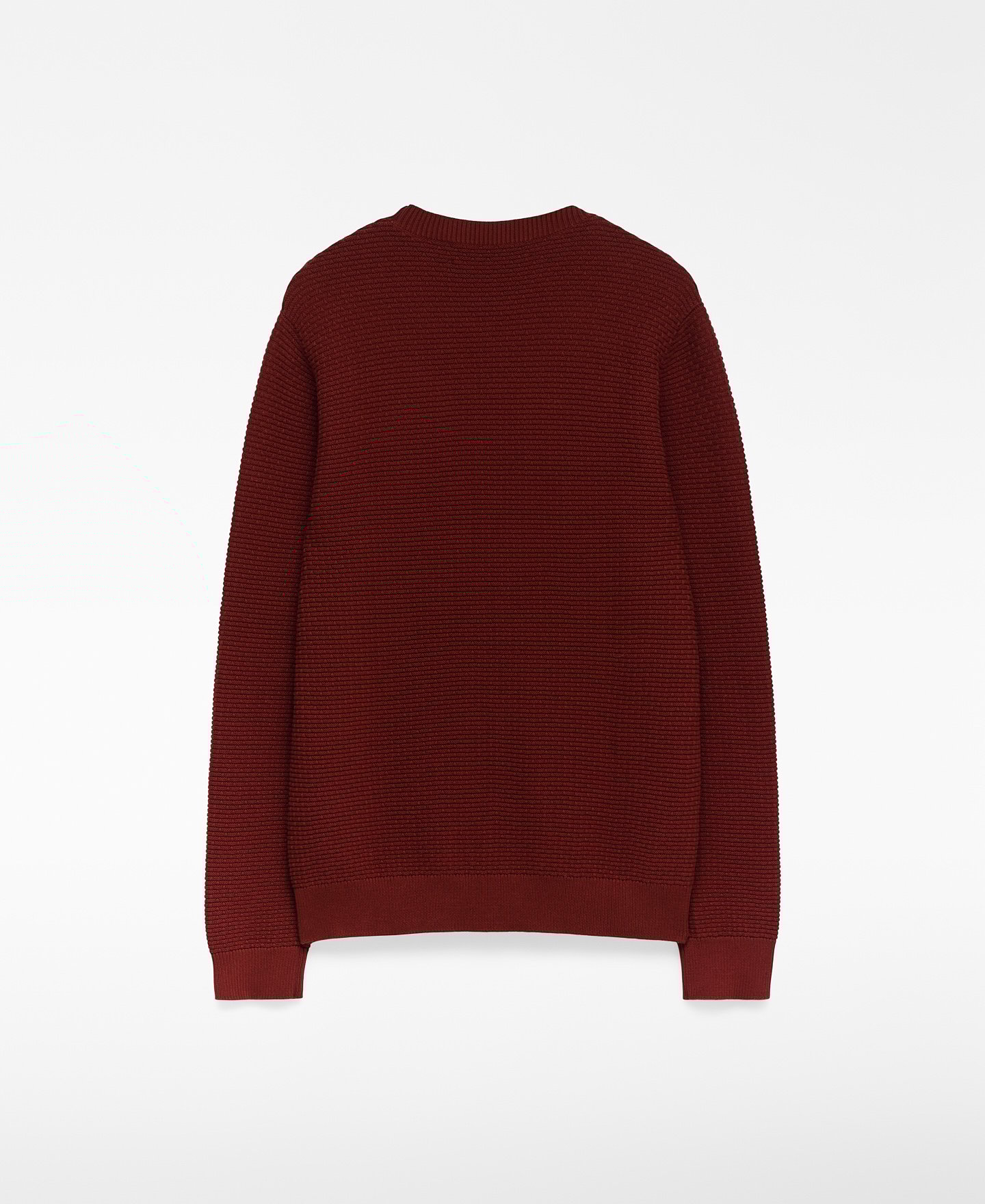 Cotton structured knit sweater man image number 5