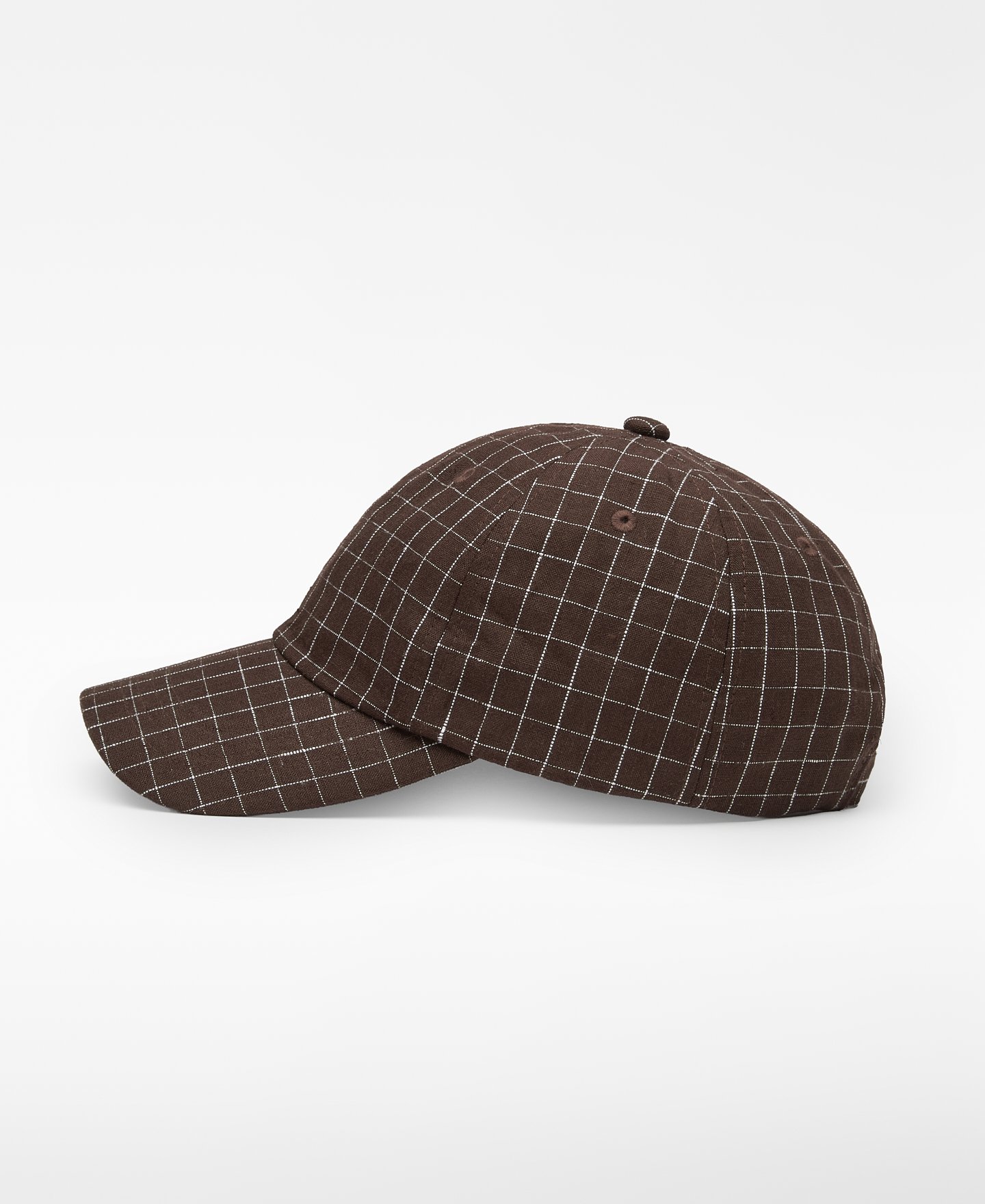 Linen checkered cap image number 1