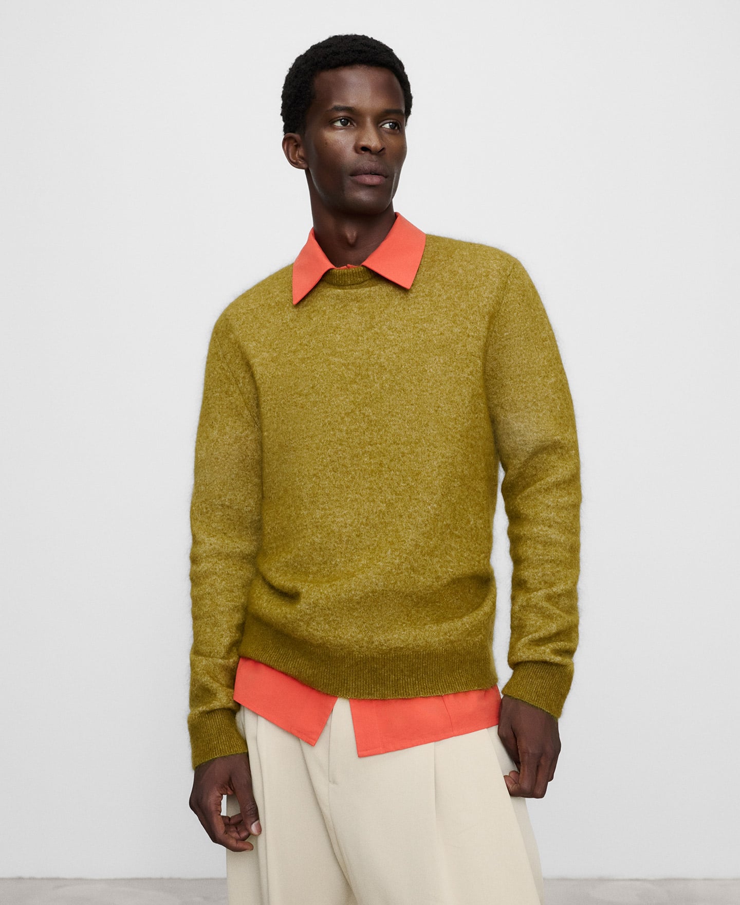 Mohair blend crew collar sweater image number 0
