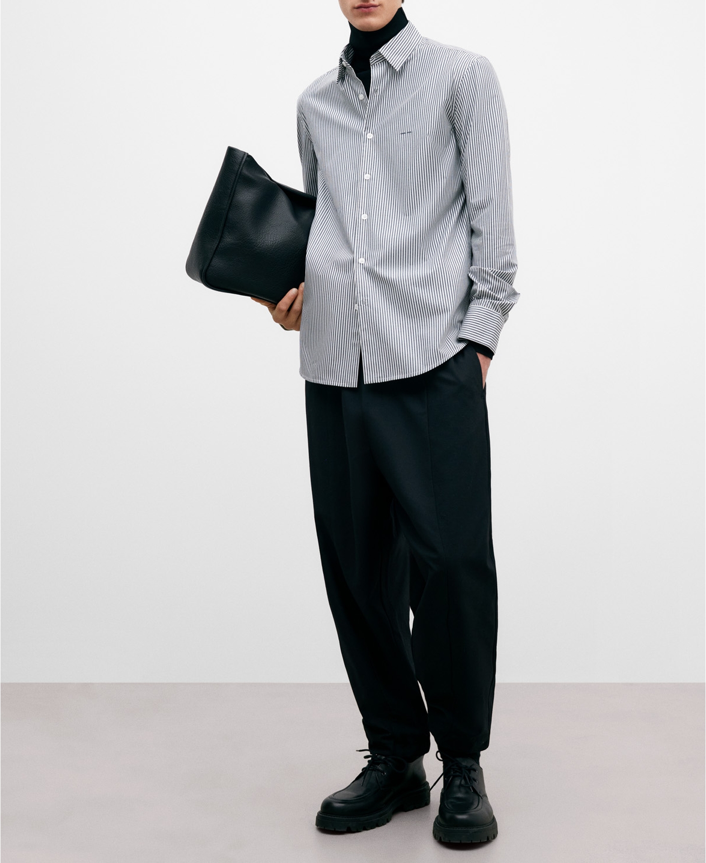 Cotton poplin shirt for men image number 1