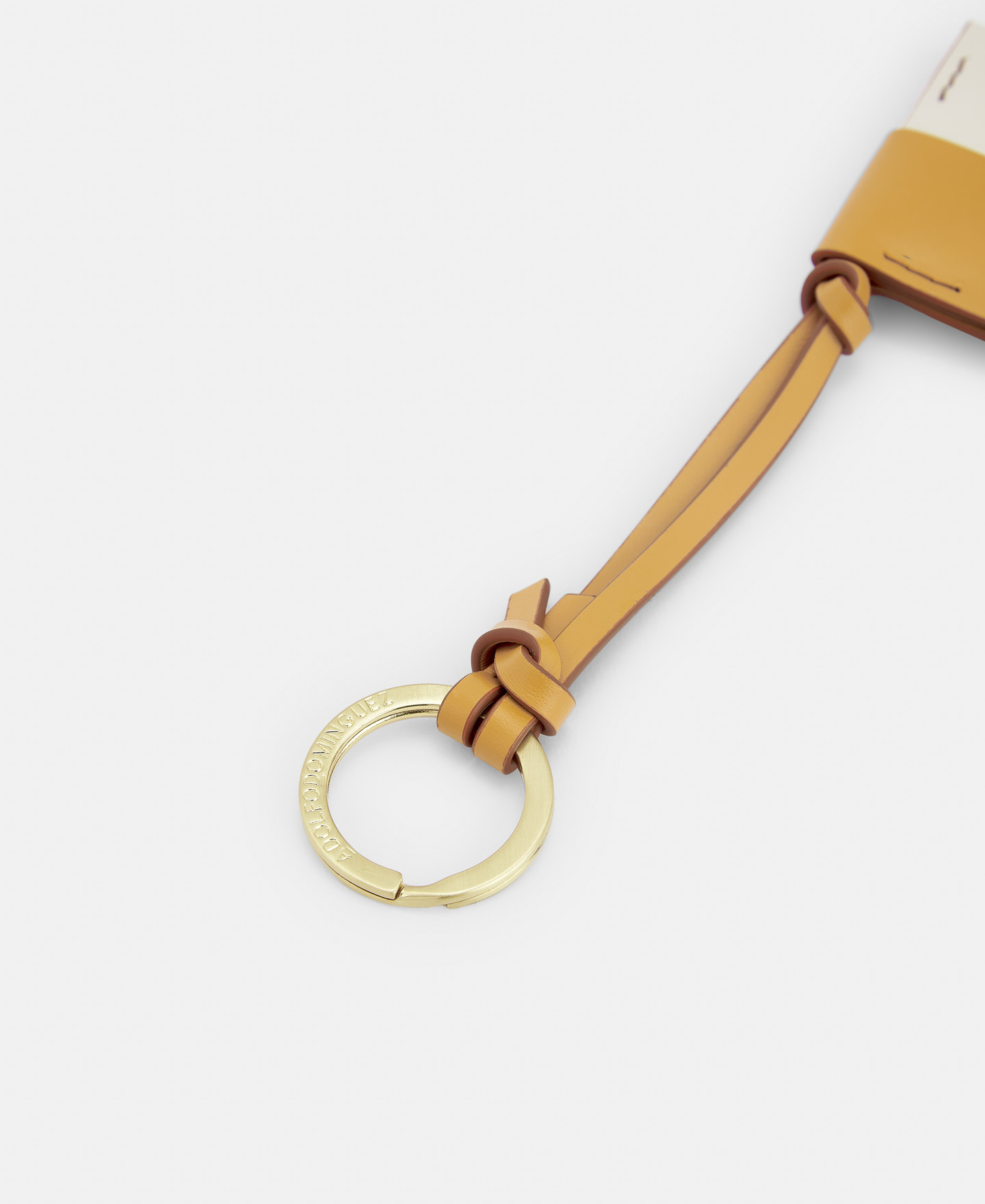 Braided vachetta leather keyring image number 1