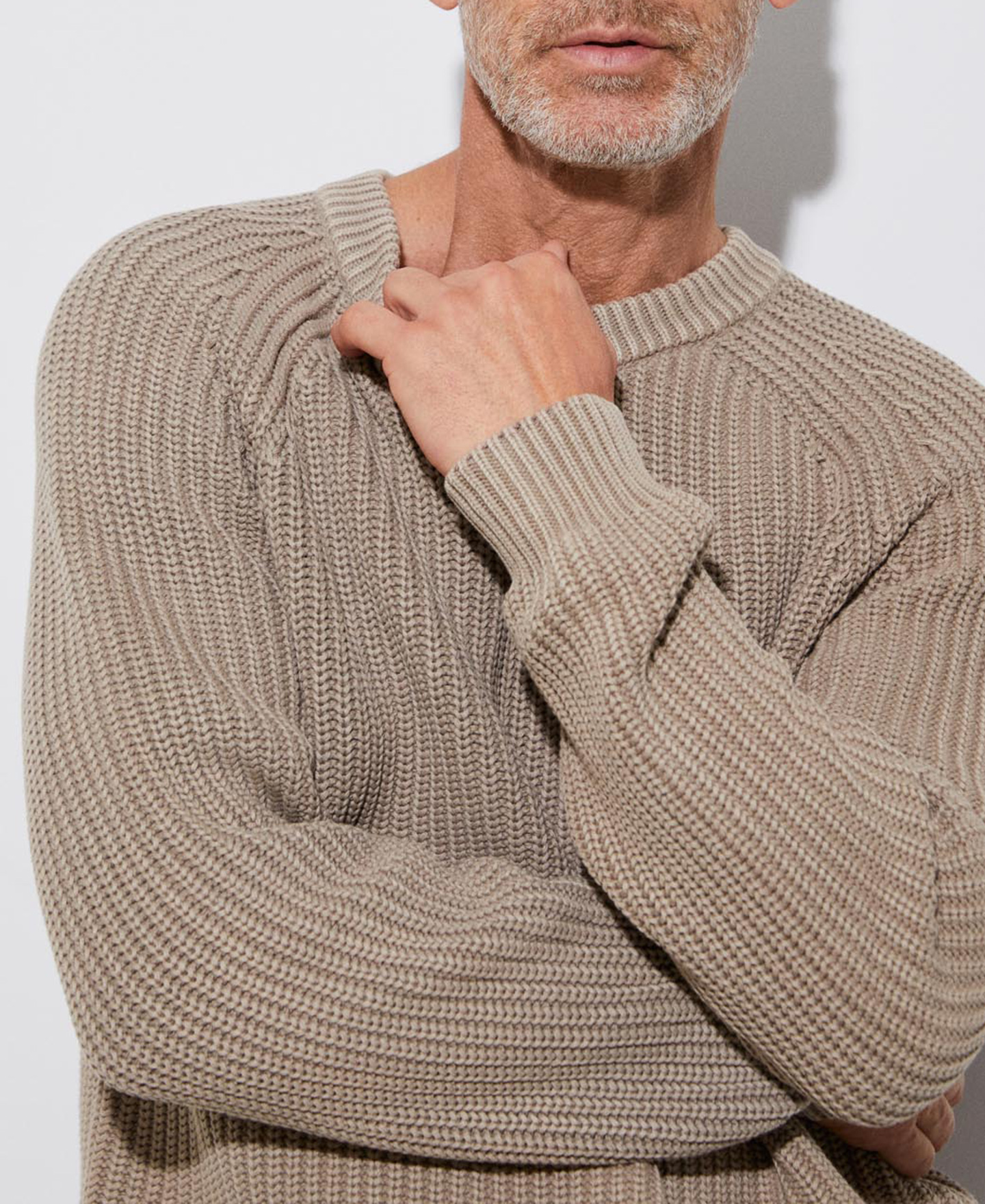 English knitted cotton sweater image number 3