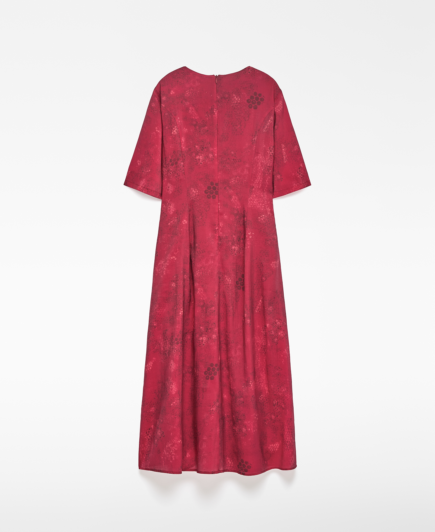 Printed dress with ruffle woman image number 5