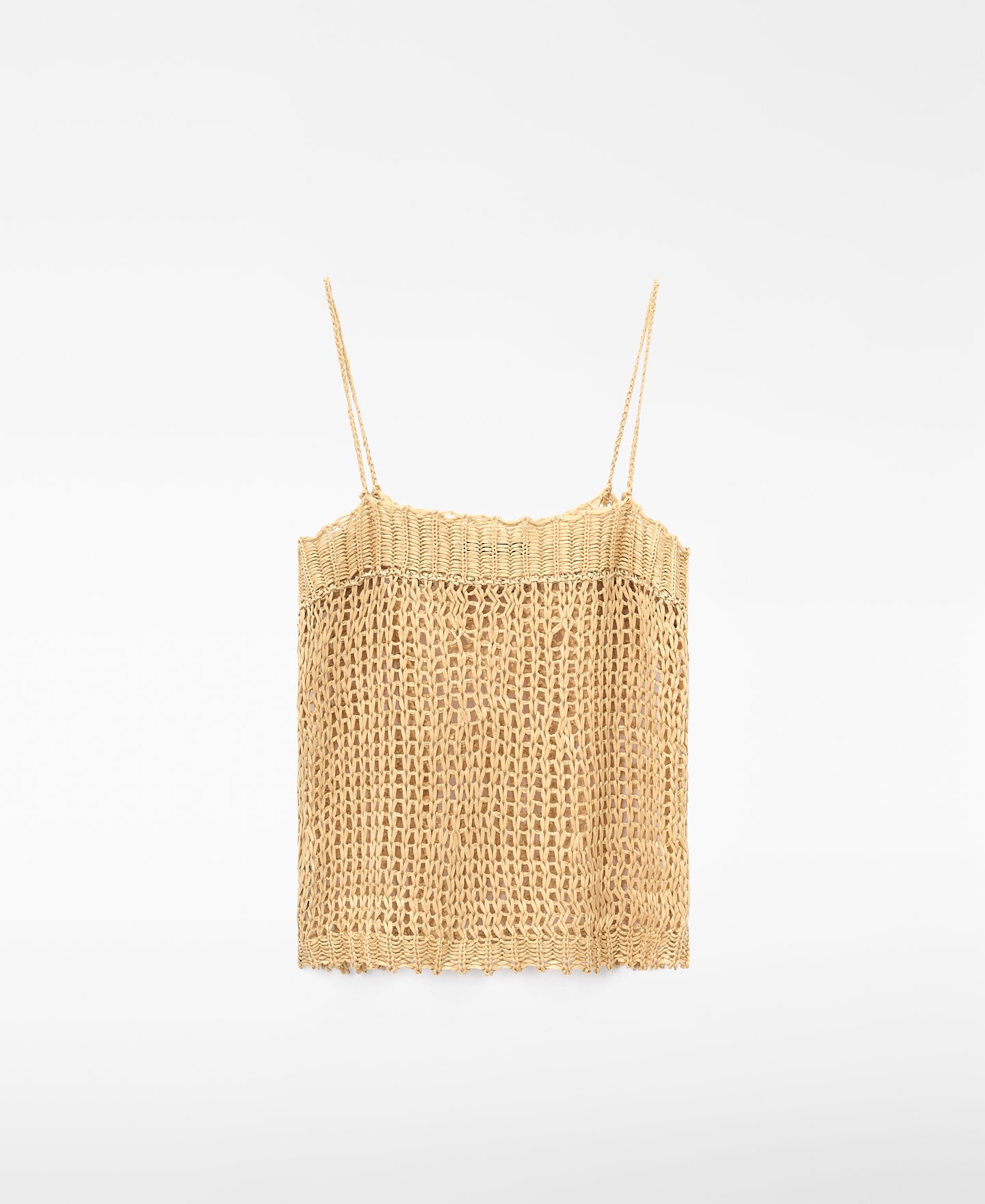 Top tirantes punto desagujado cupro image number 5