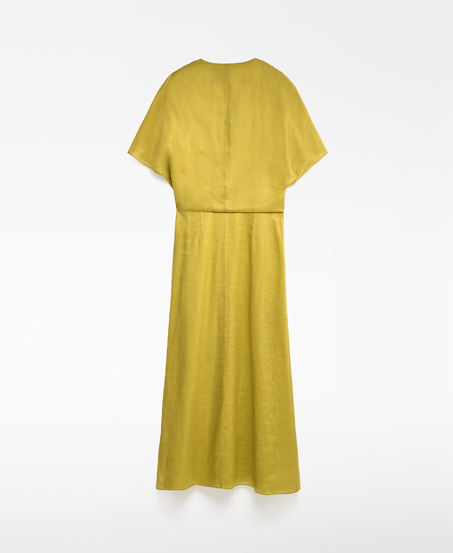 Ramie midi dress with bow woman image number 5