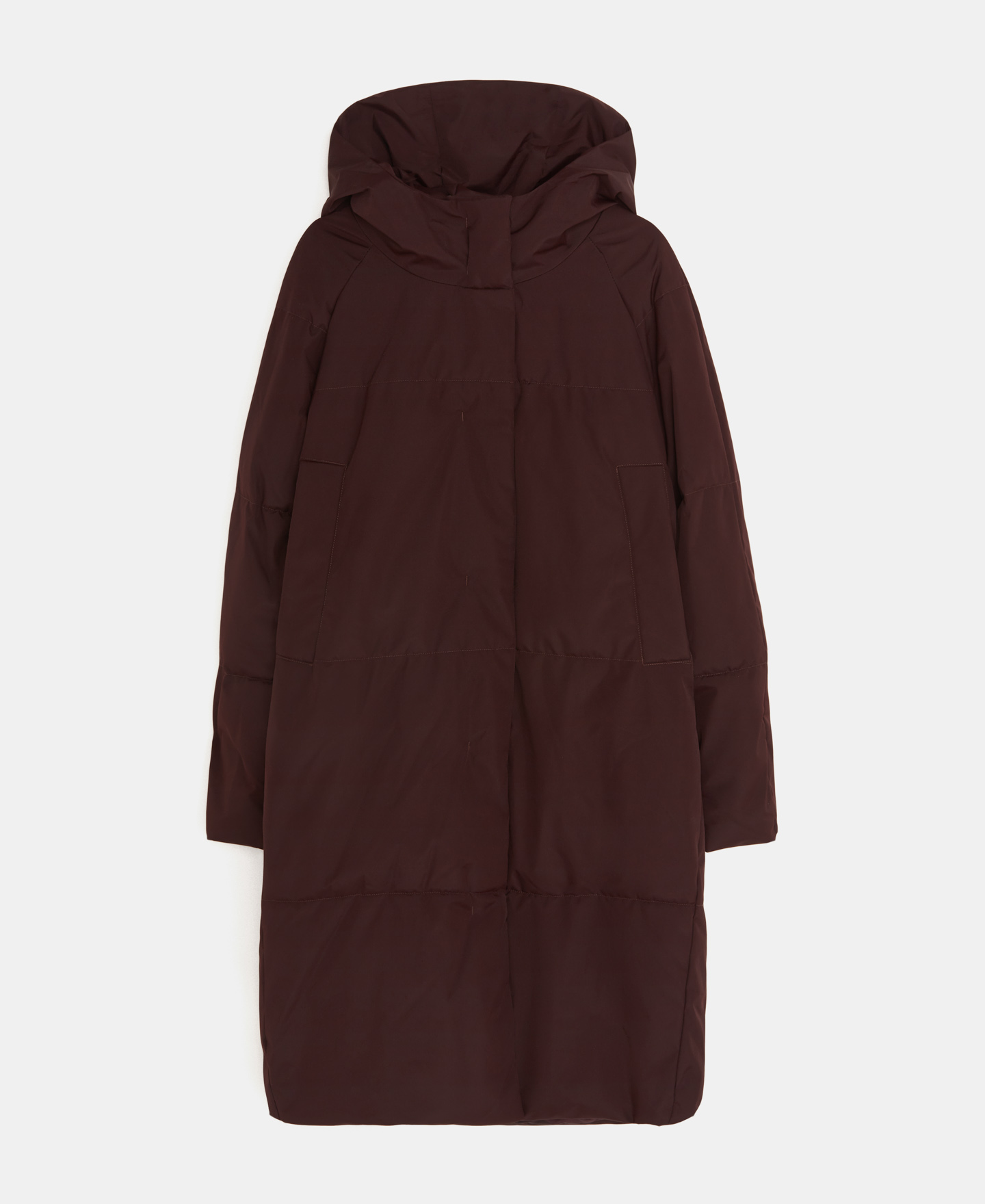 Long padded jacket with hood image number 4