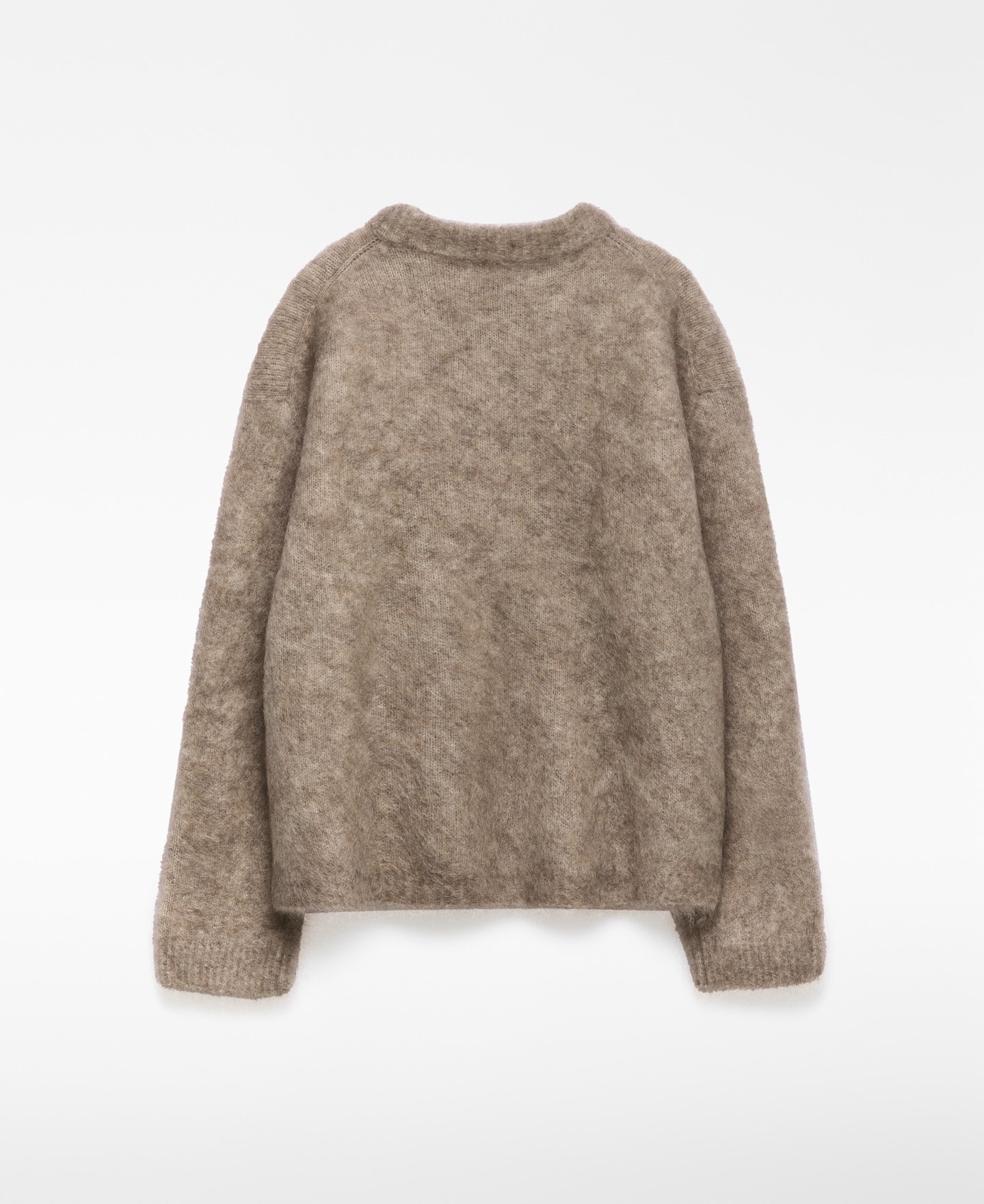 Pull à col rond en maille cardée pour femme image number 5