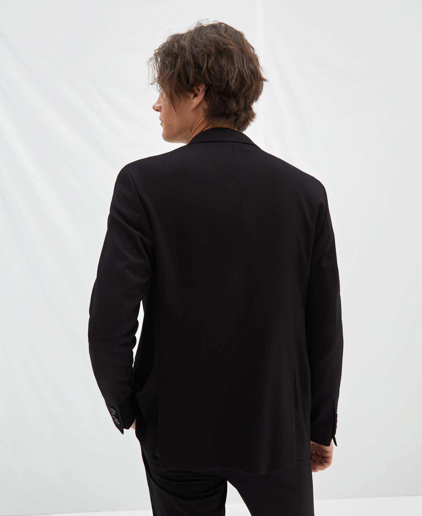 Two button blazer with visible stitching image number 2
