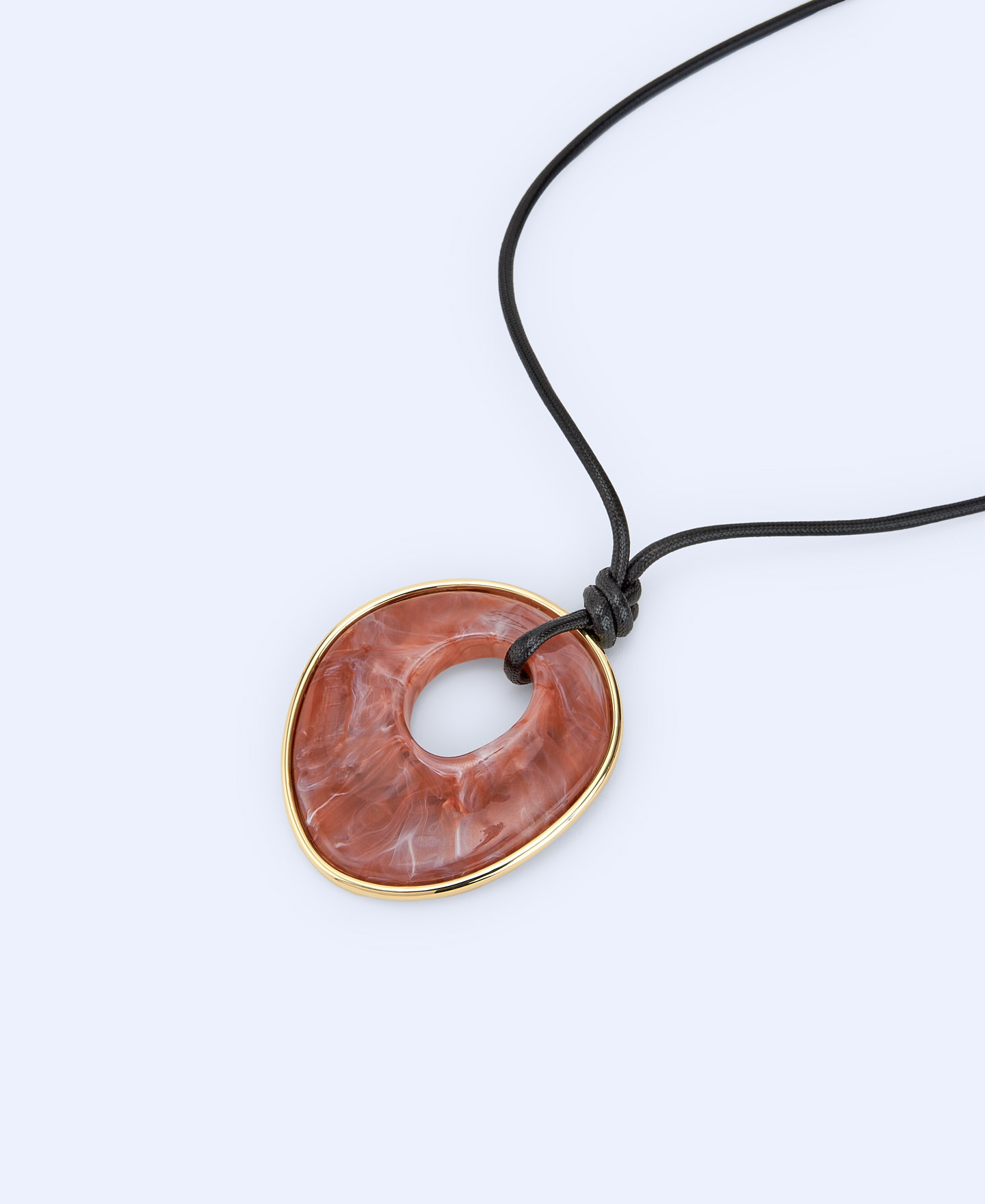 Resin and metal tree family pendant image number 1