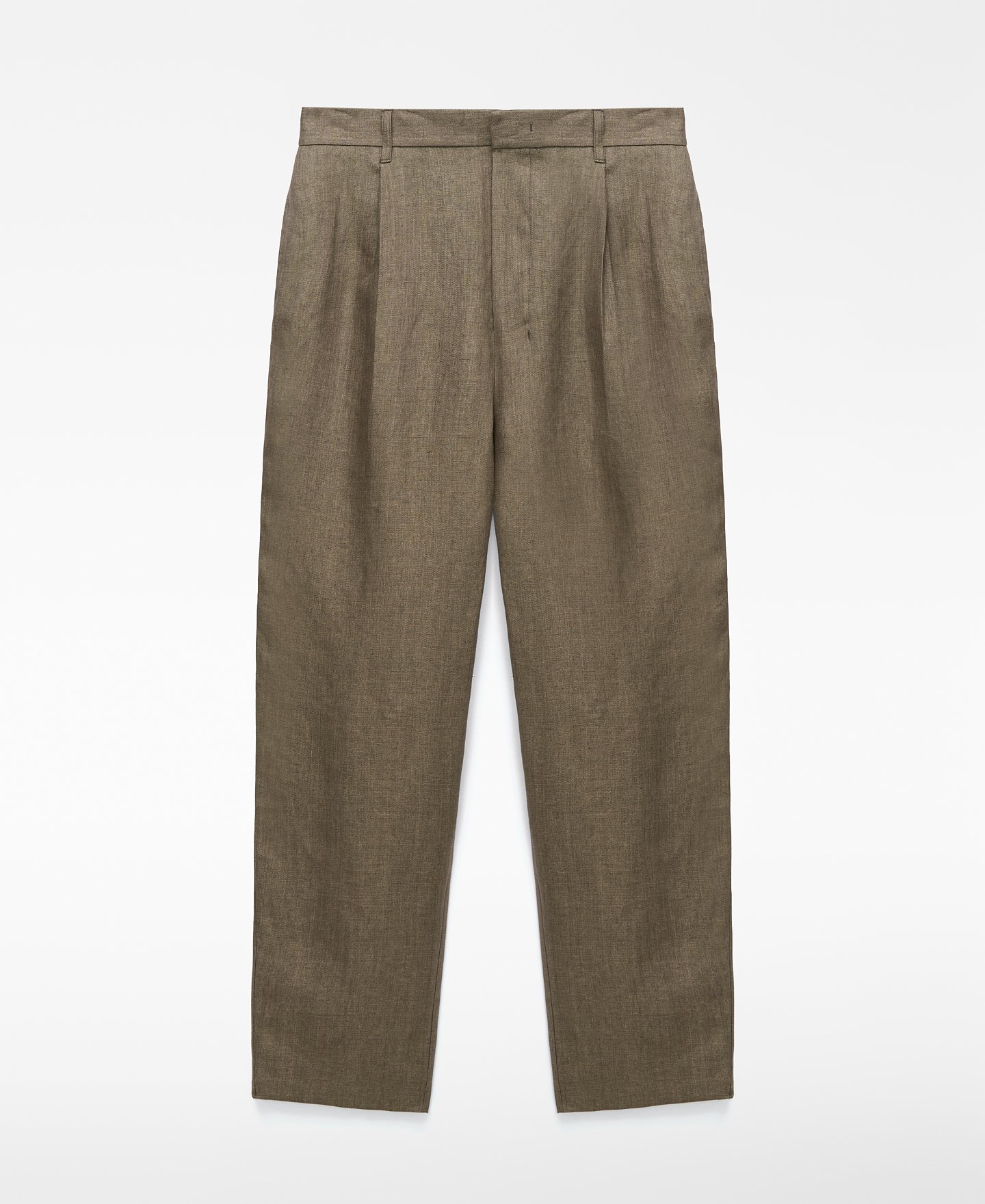 European linen semi-jogger trousers image number 4