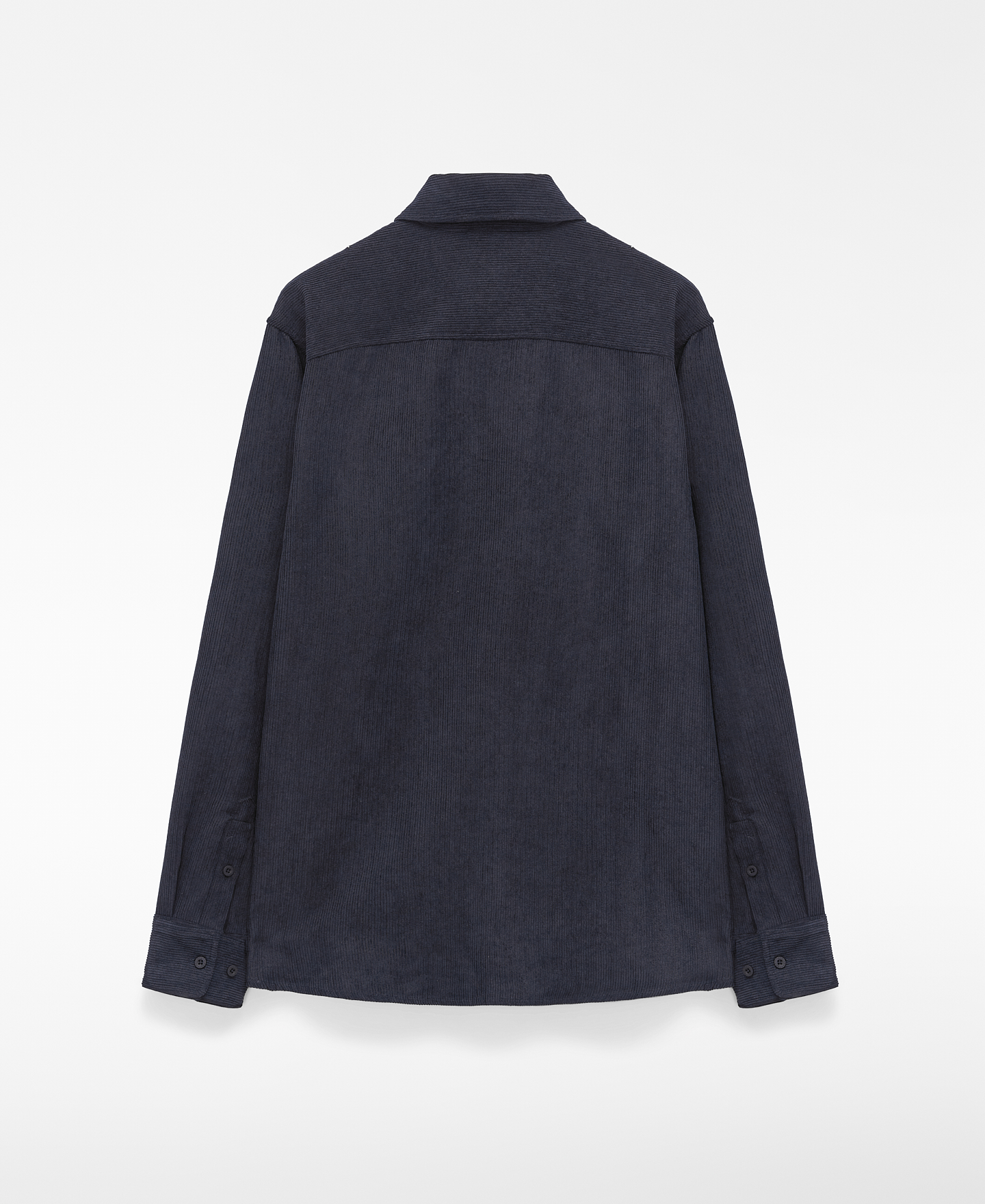 Camisa regular fit cuello italiano pana image number 1