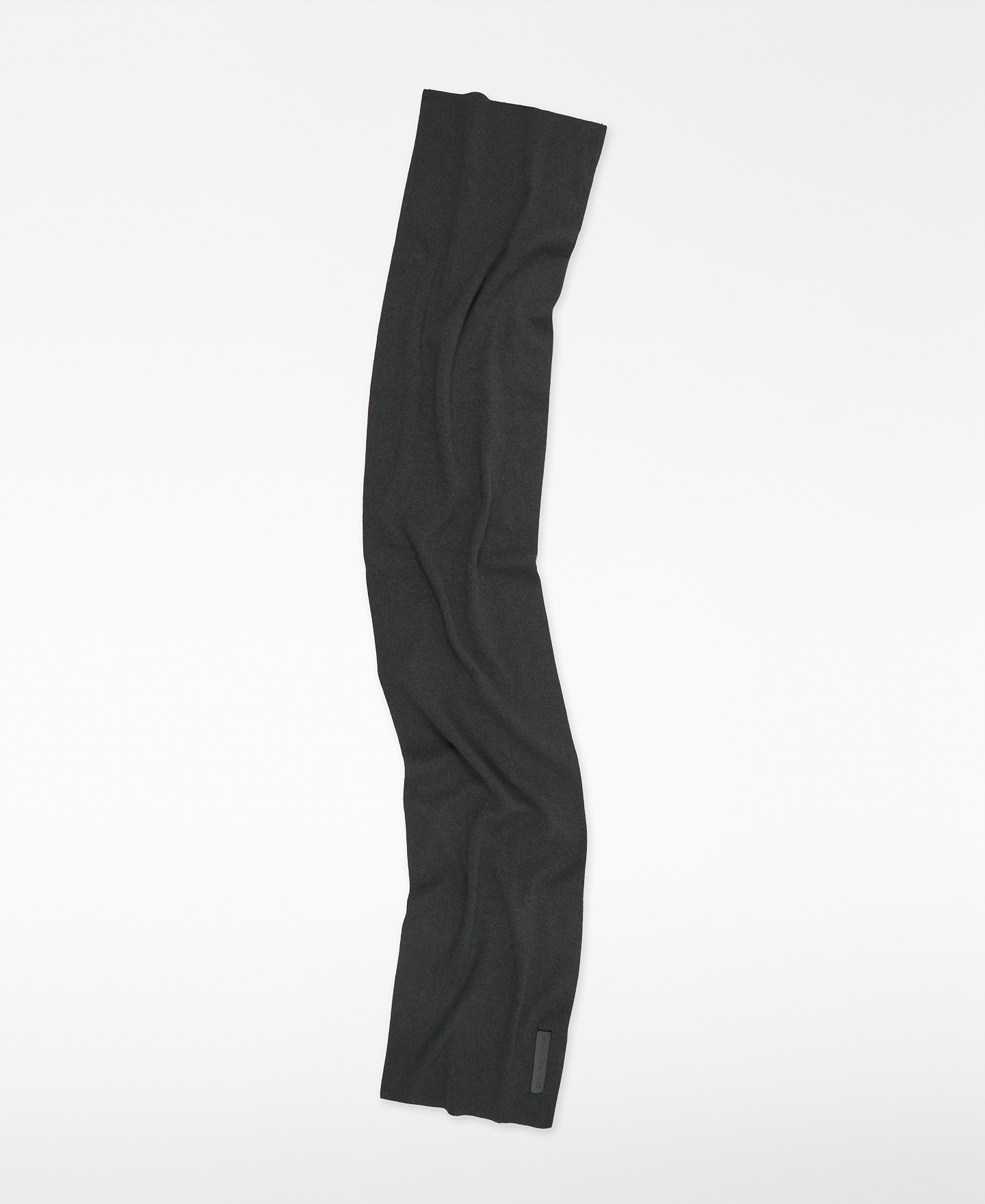 Cotton plain-knit scarf image number 1