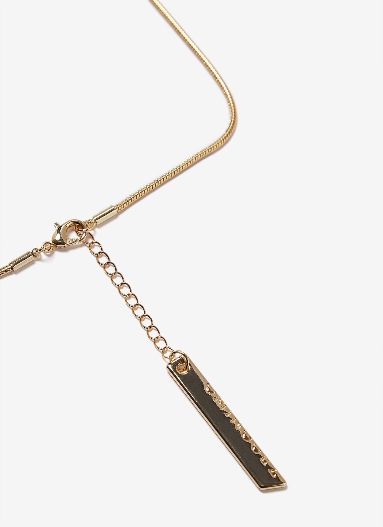 Necklace with metal and resin pendant image number 2