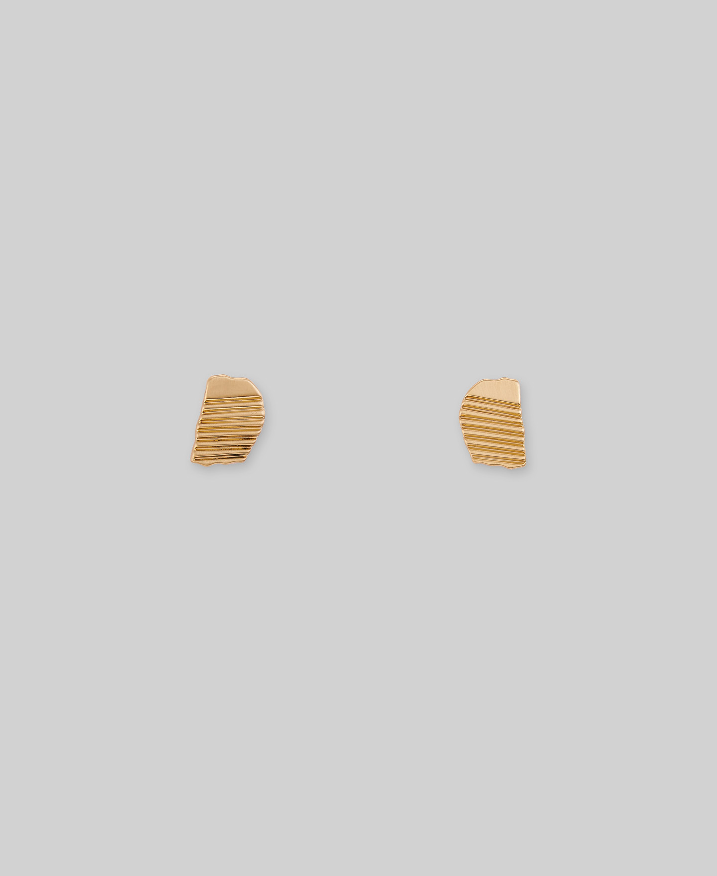 Textured gold earrings woman image number 0