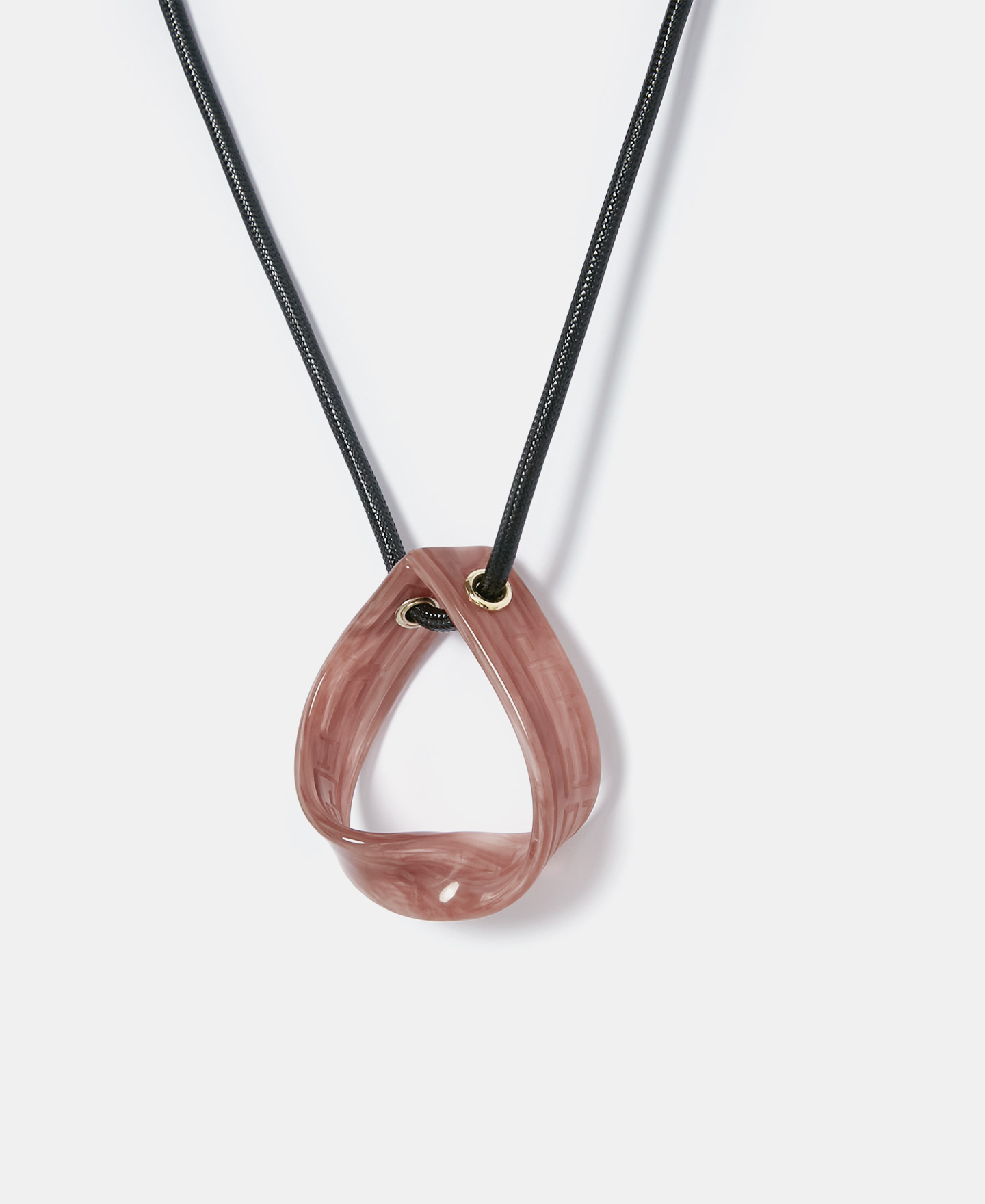 Resin labyrinth symbol necklace image number 1