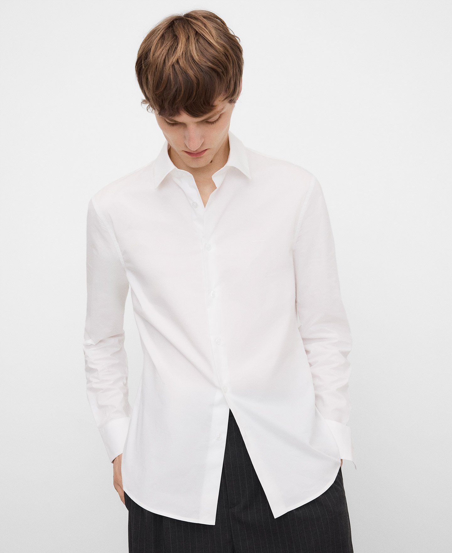 Camisa slim fit algod&oacute;n image number 0