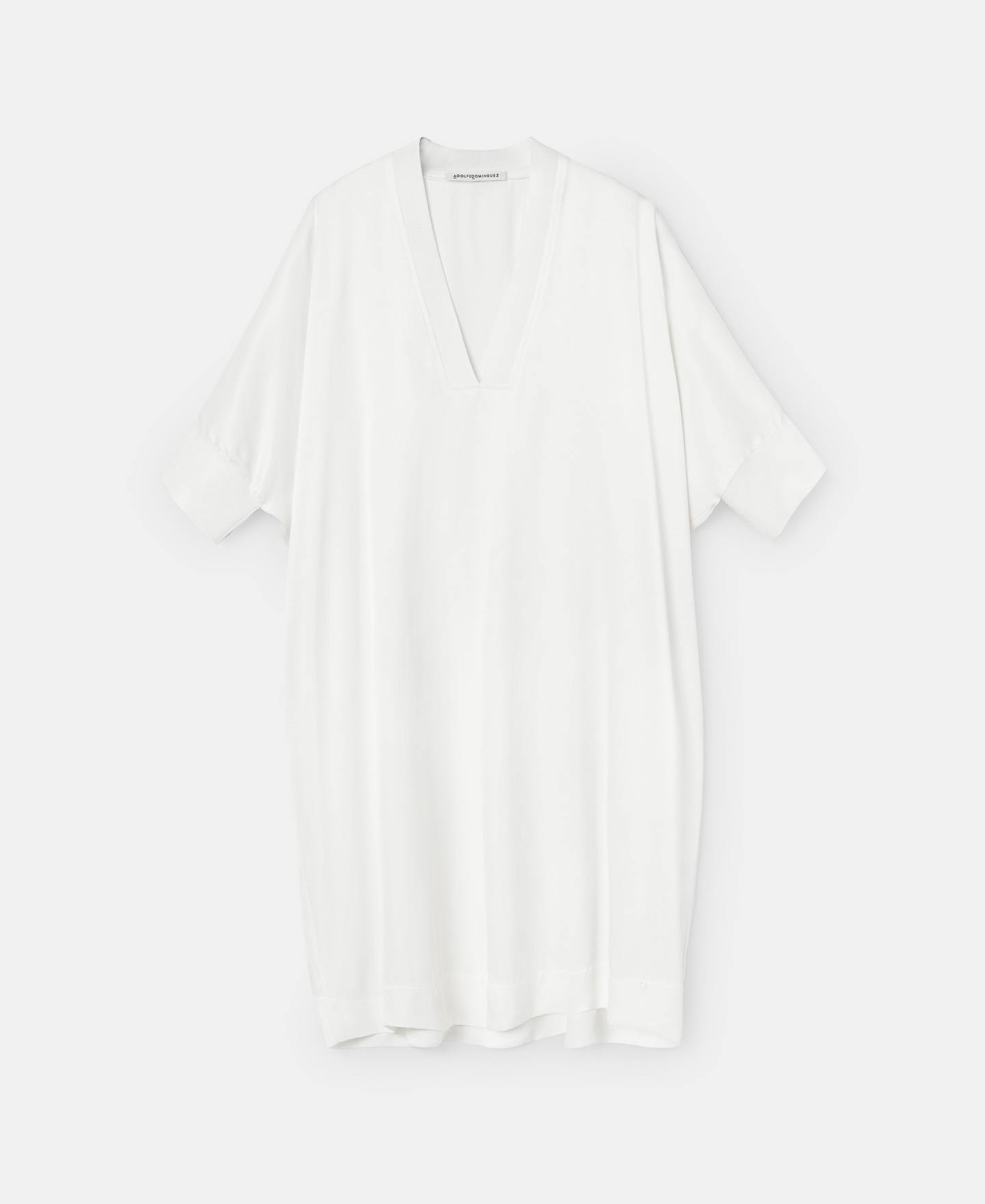 Camisa oversize caramelo en viscosa image number 4