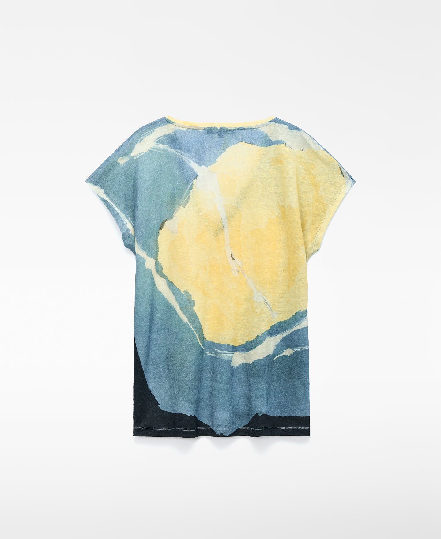 European linen printed T-shirt image number 1