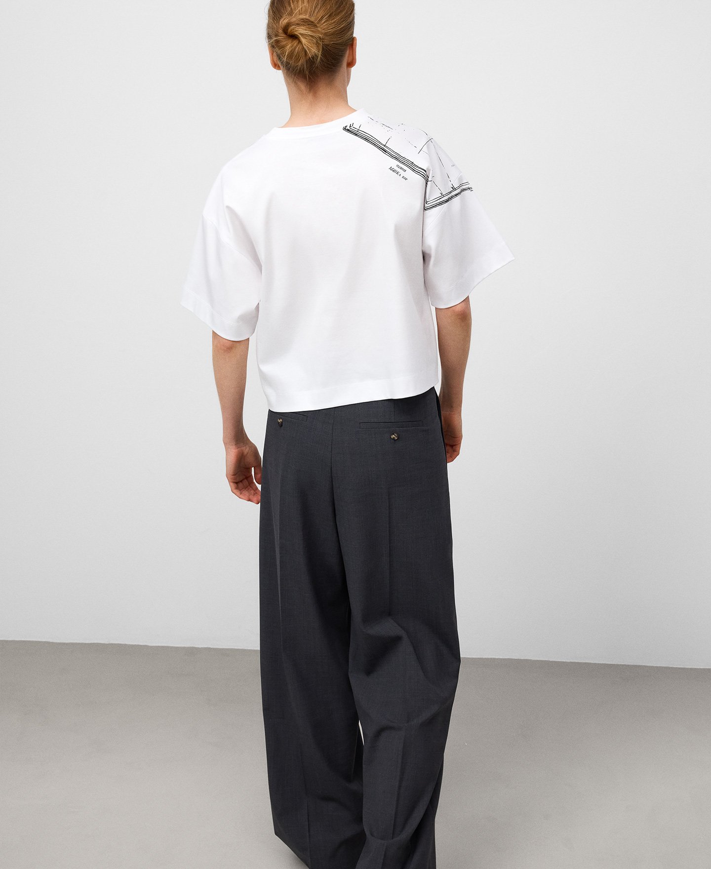 Damenshirt mit kartografischem Print Baumwolle image number 2