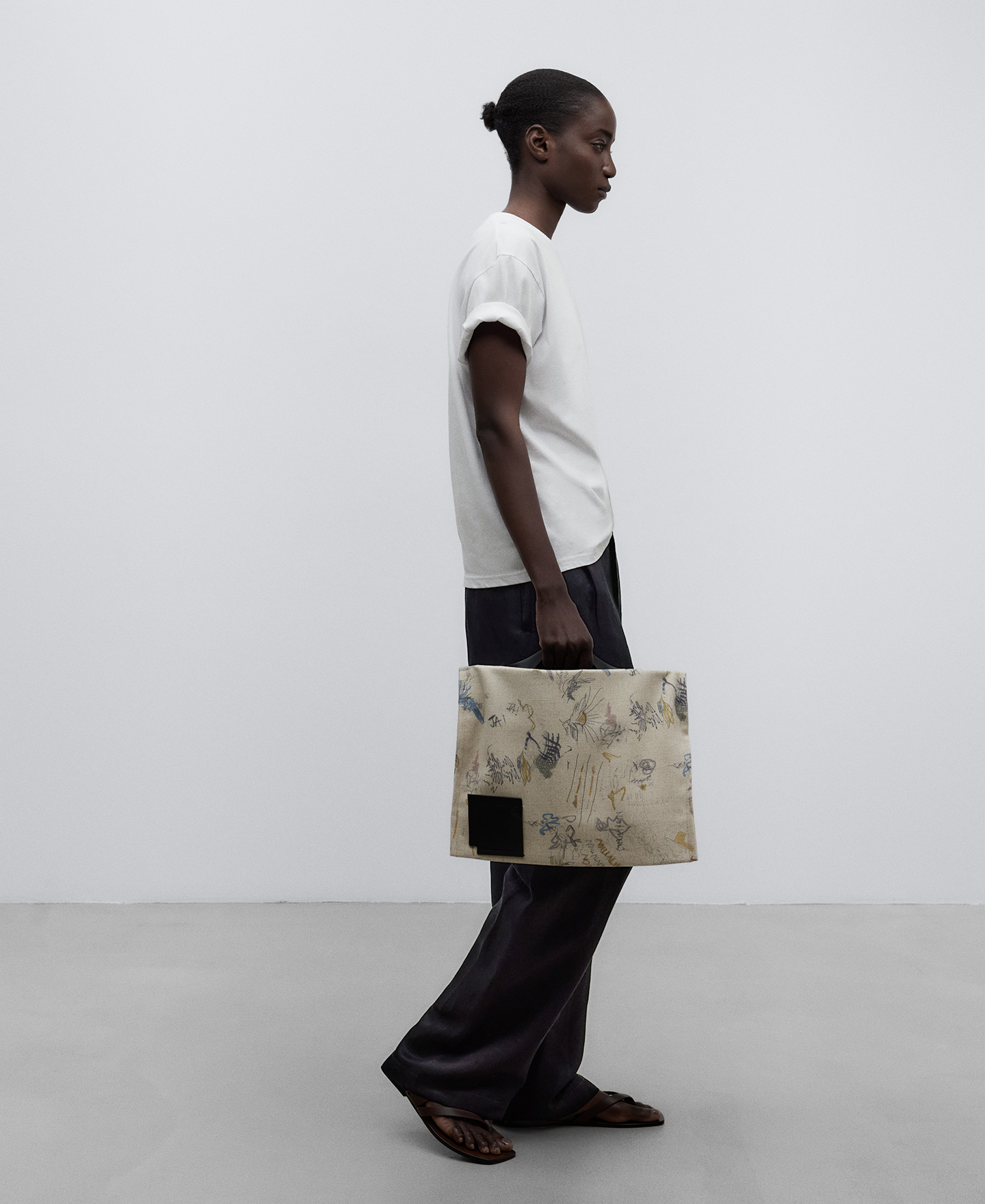 Mini printed shopper bag woman image number 4