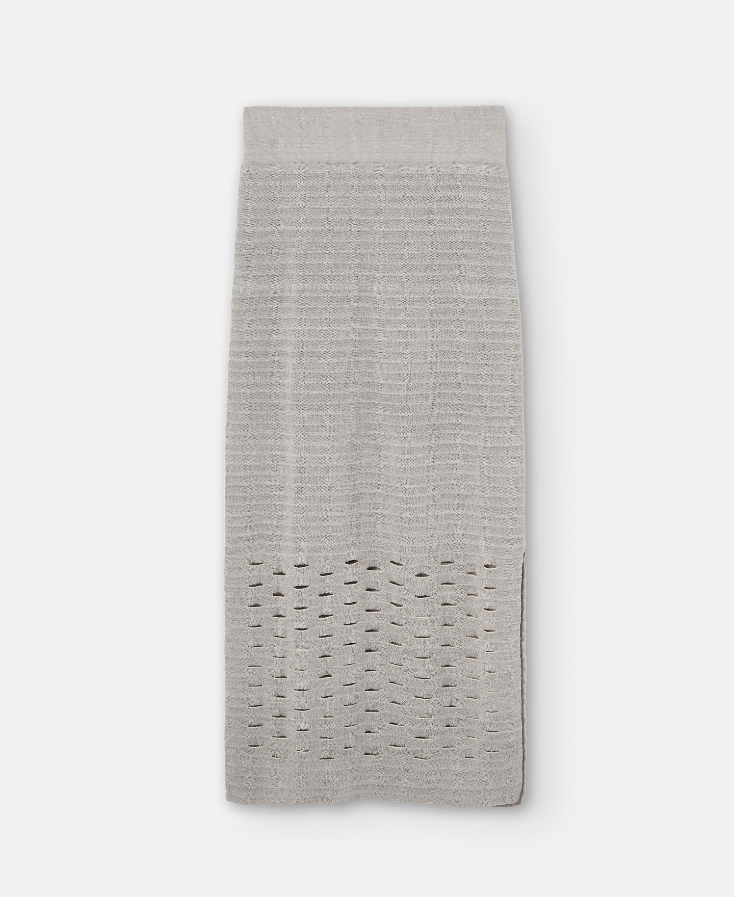 Linen knitted openwork skirt image number 5