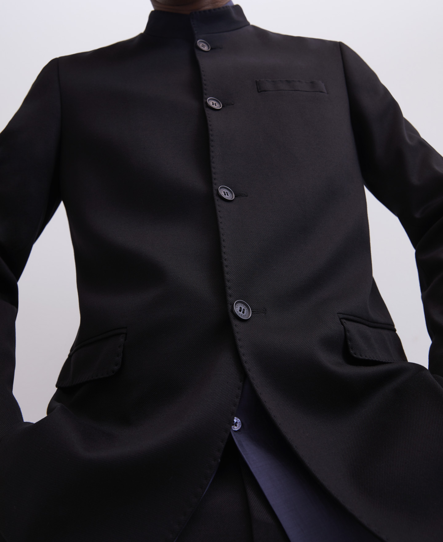 Chaqueta de twill de cuello mao image number 2