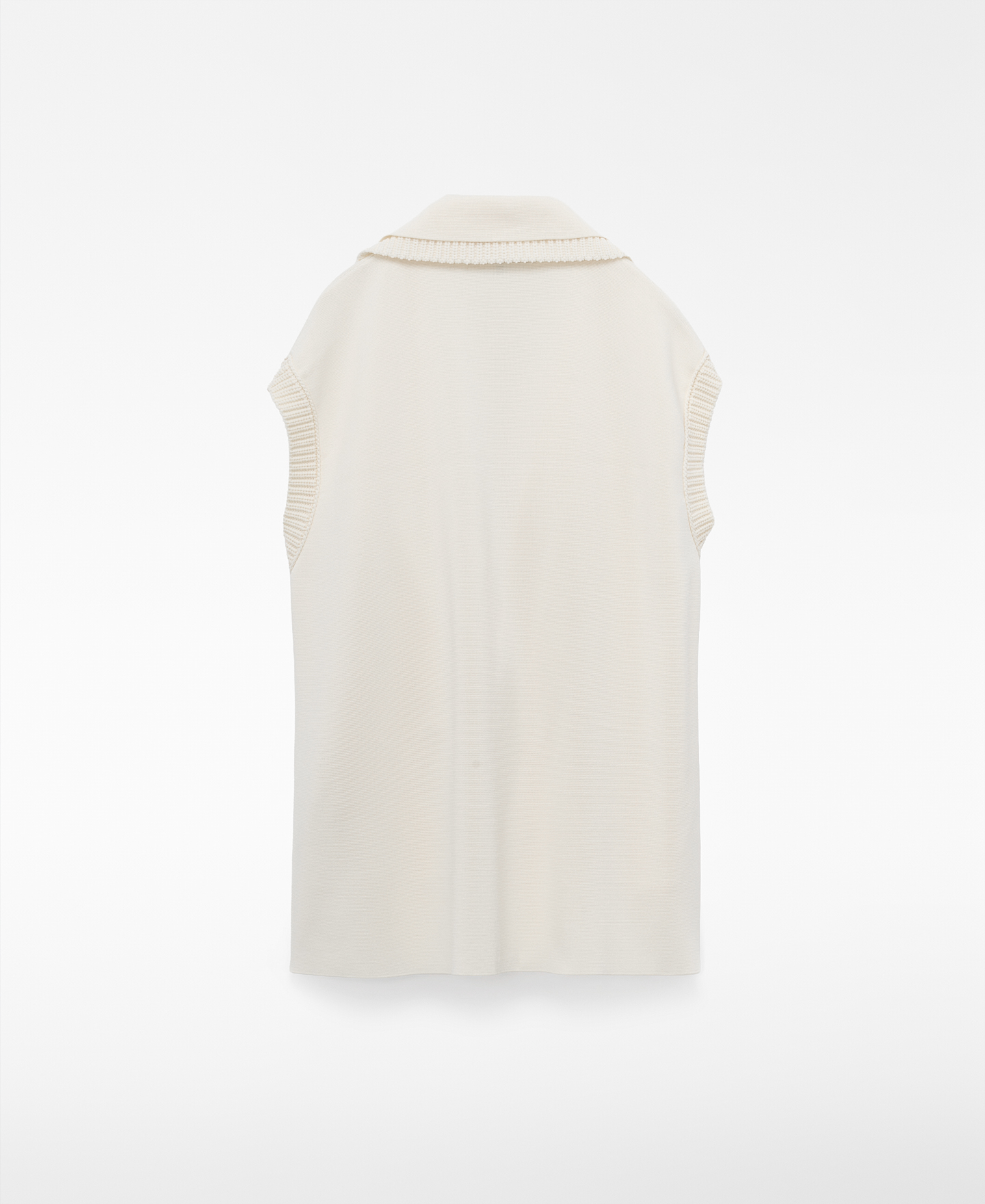 Knit double-lapel vest image number 5