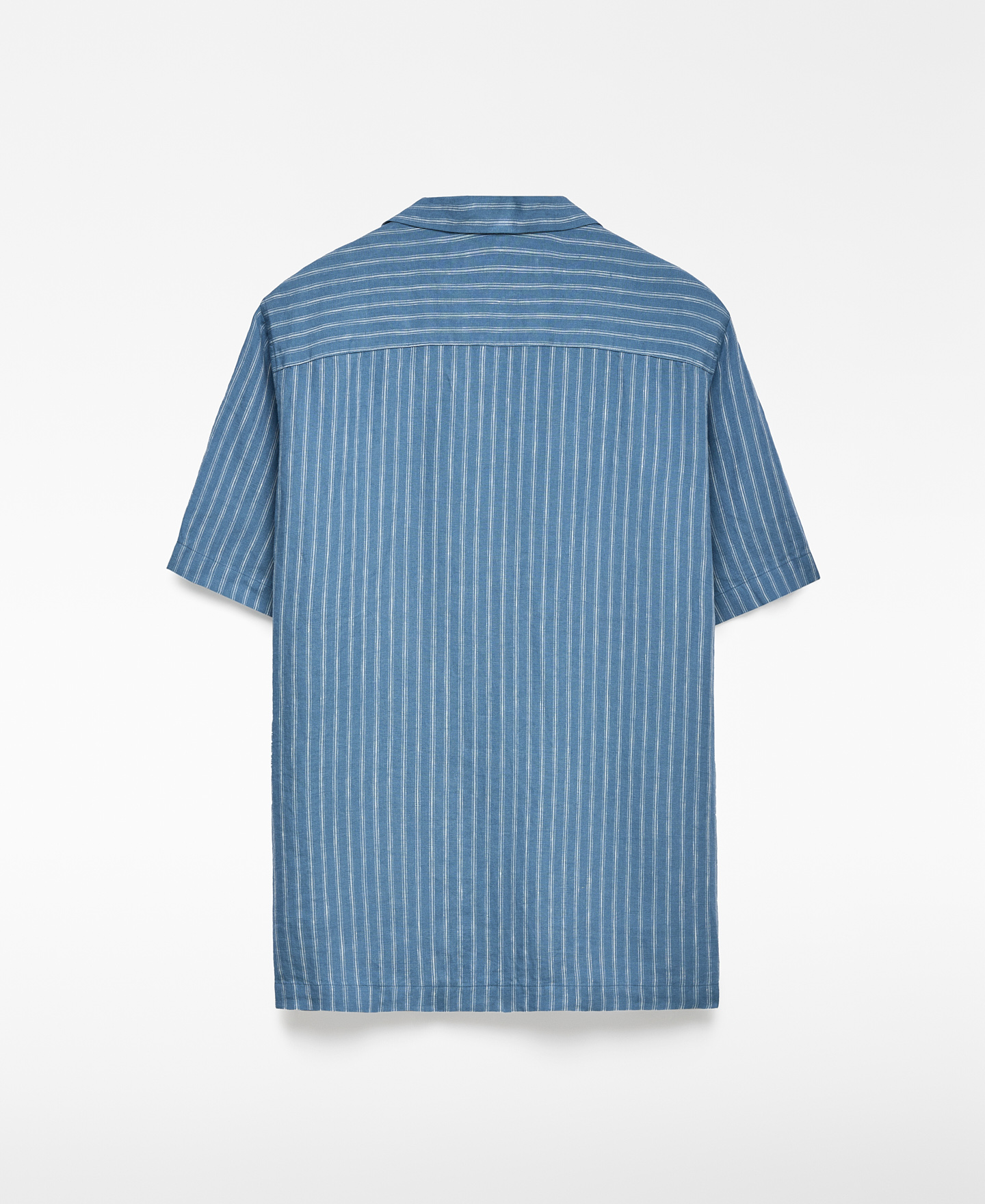 European linen striped shirt man image number 5