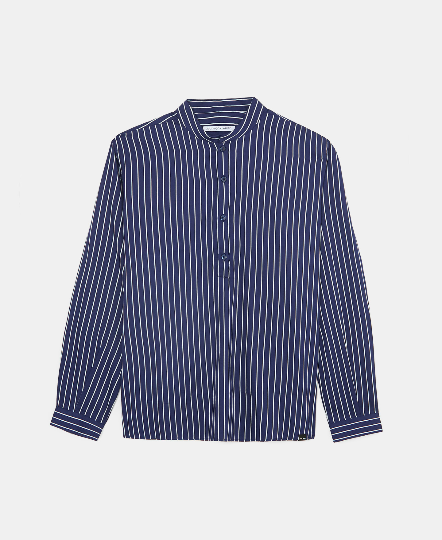 Camisa de rayas en algodón y modal image number 4