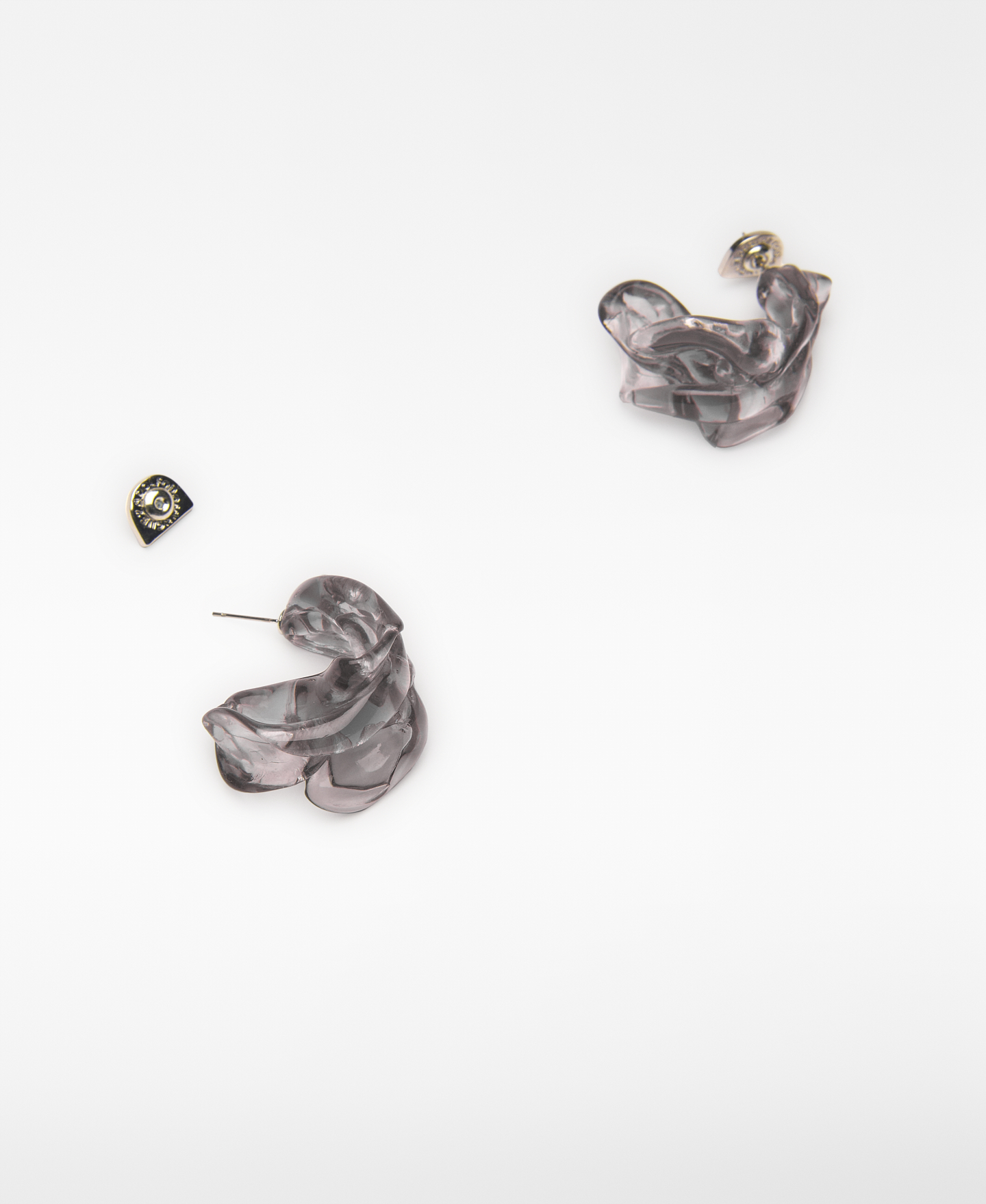 Translucent resin earrings woman image number 2