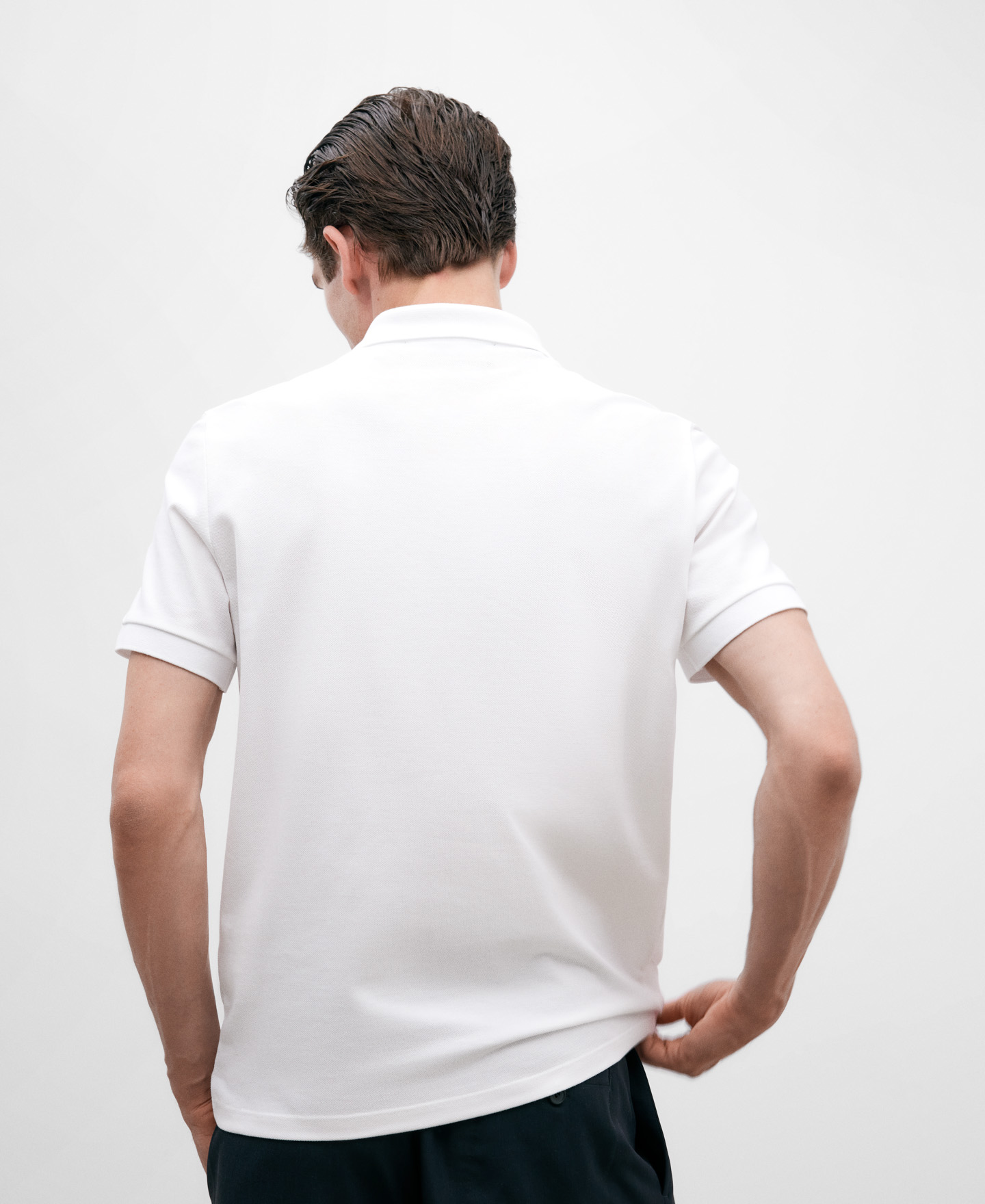 Mercerised cotton polo shirt for men image number 2
