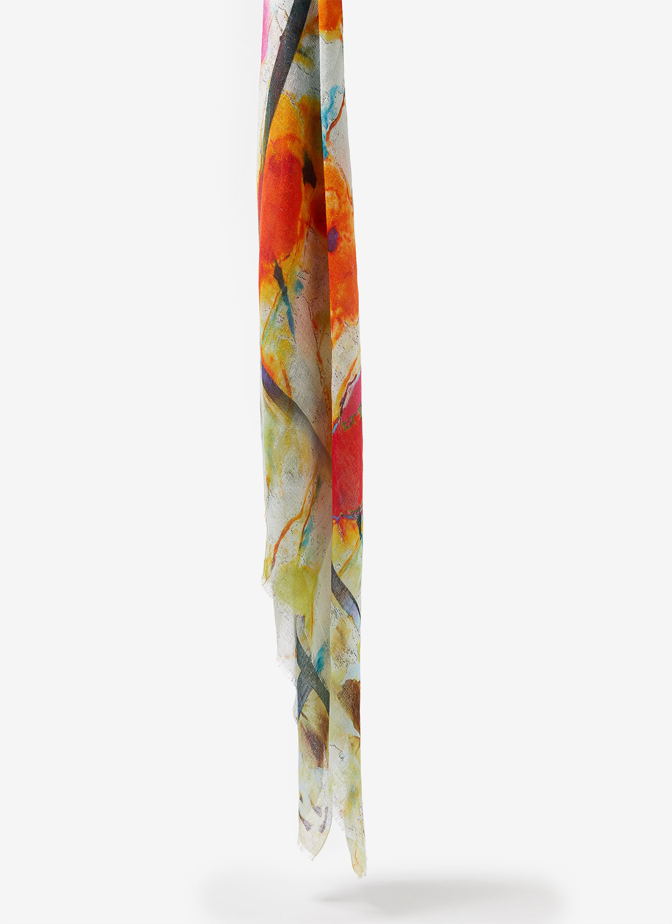 Modal and linen flowered foulard image number 1