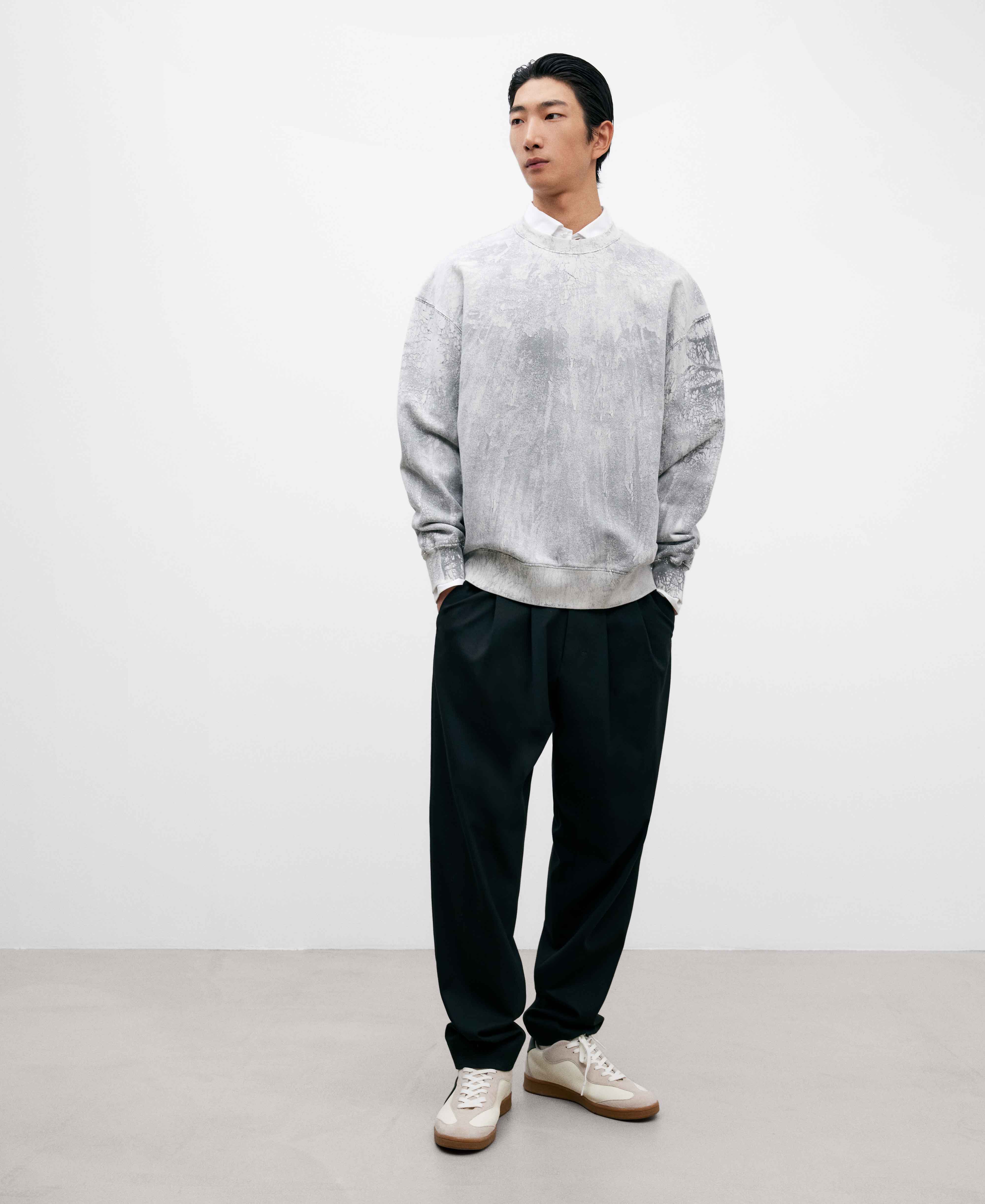 Cotton printed men's sweatshirt image number 1