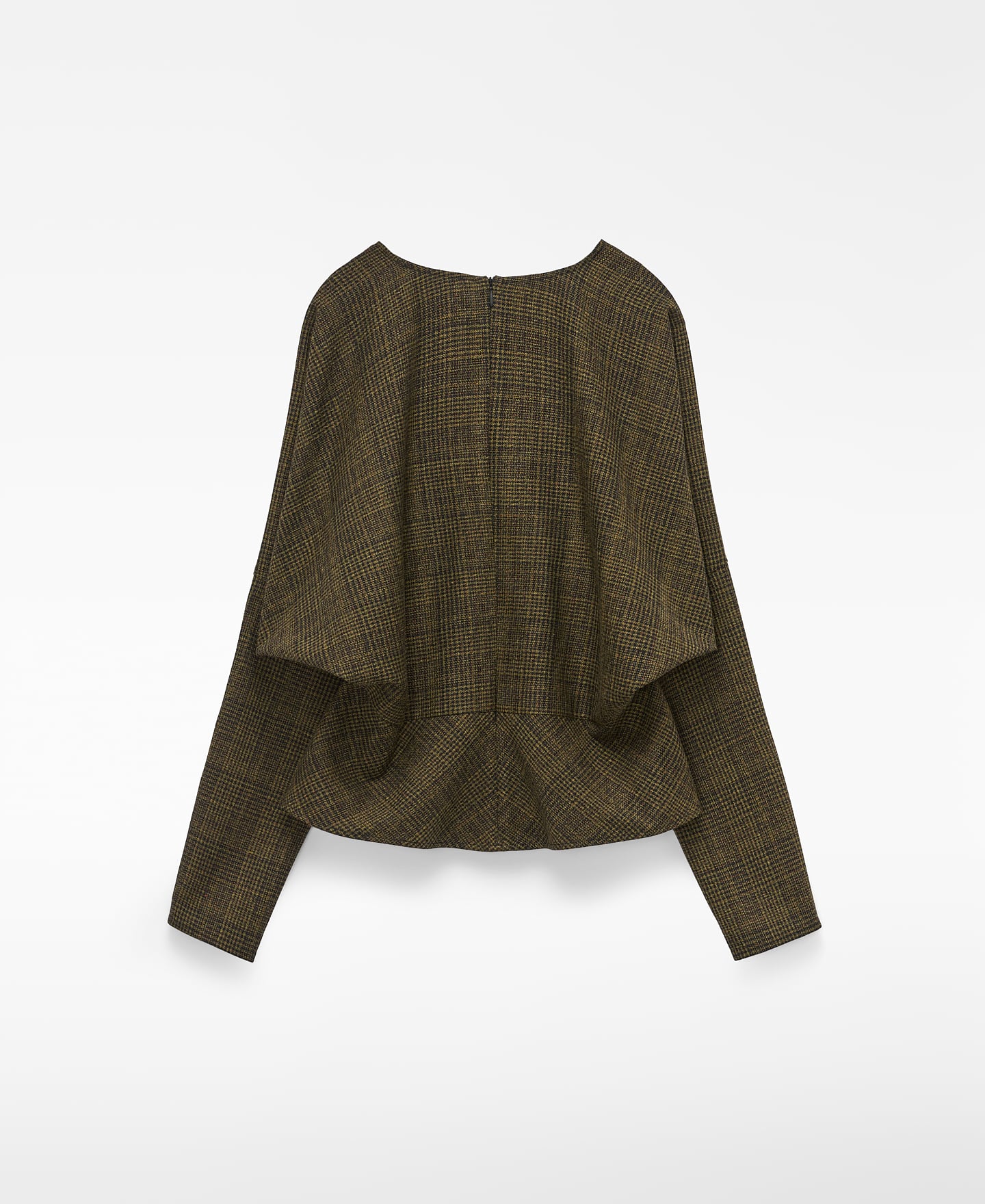 Checkered peplum top image number 5
