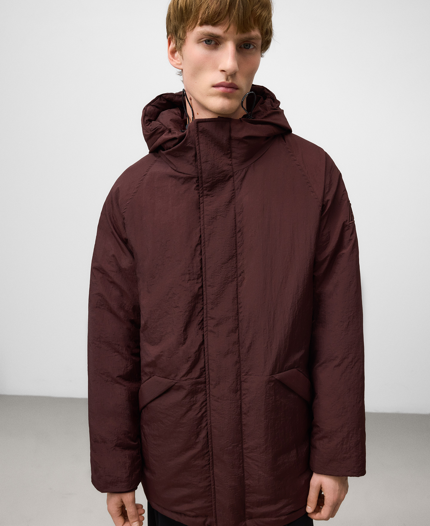 Padded parka with hood man image number 0