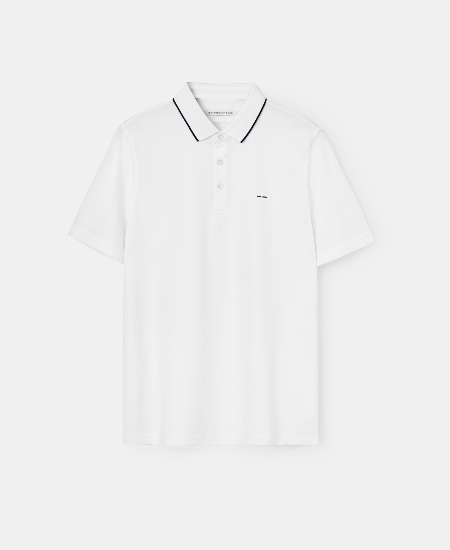 Polo cuello camisero blanco image number 4