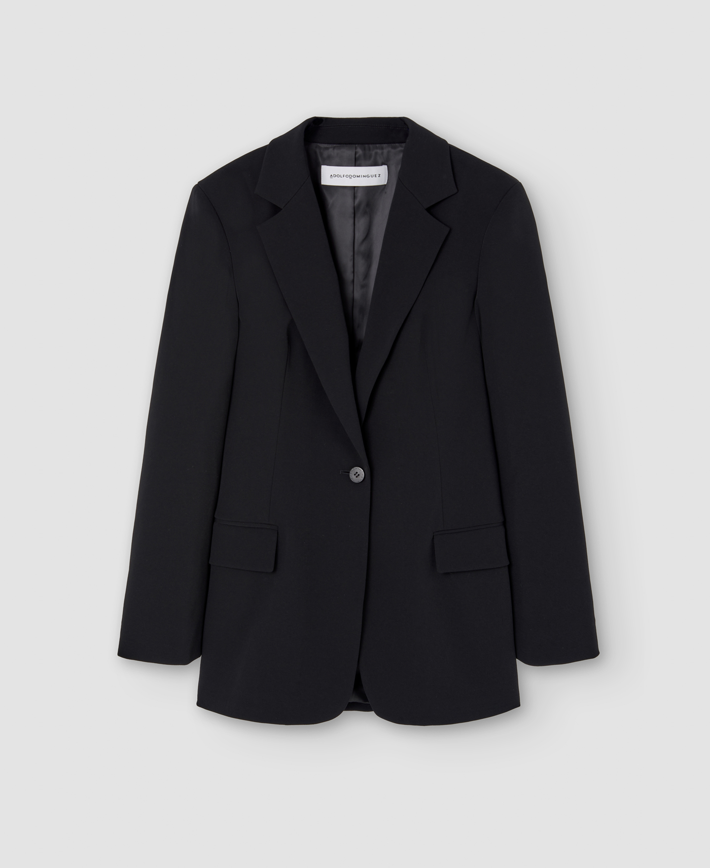 Blazer cintado em poliéster reciclado image number 4