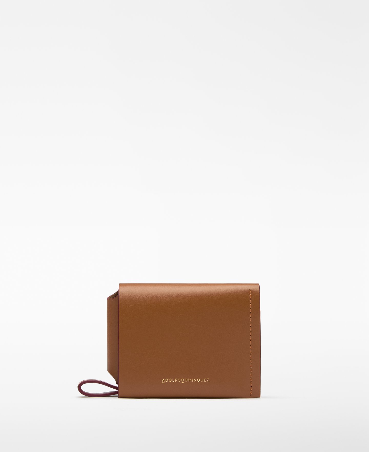 Leather foldable wallet woman image number 0