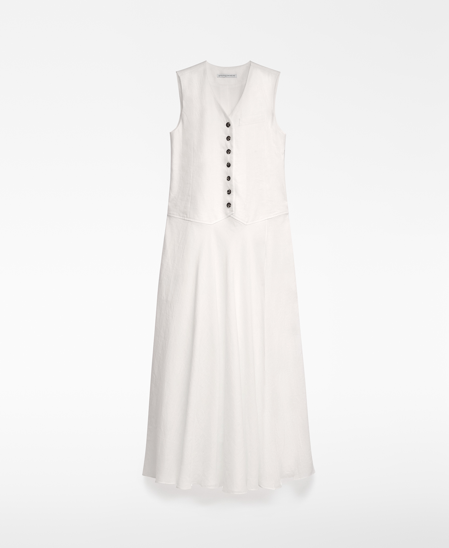 Combined midi dress woman image number 6