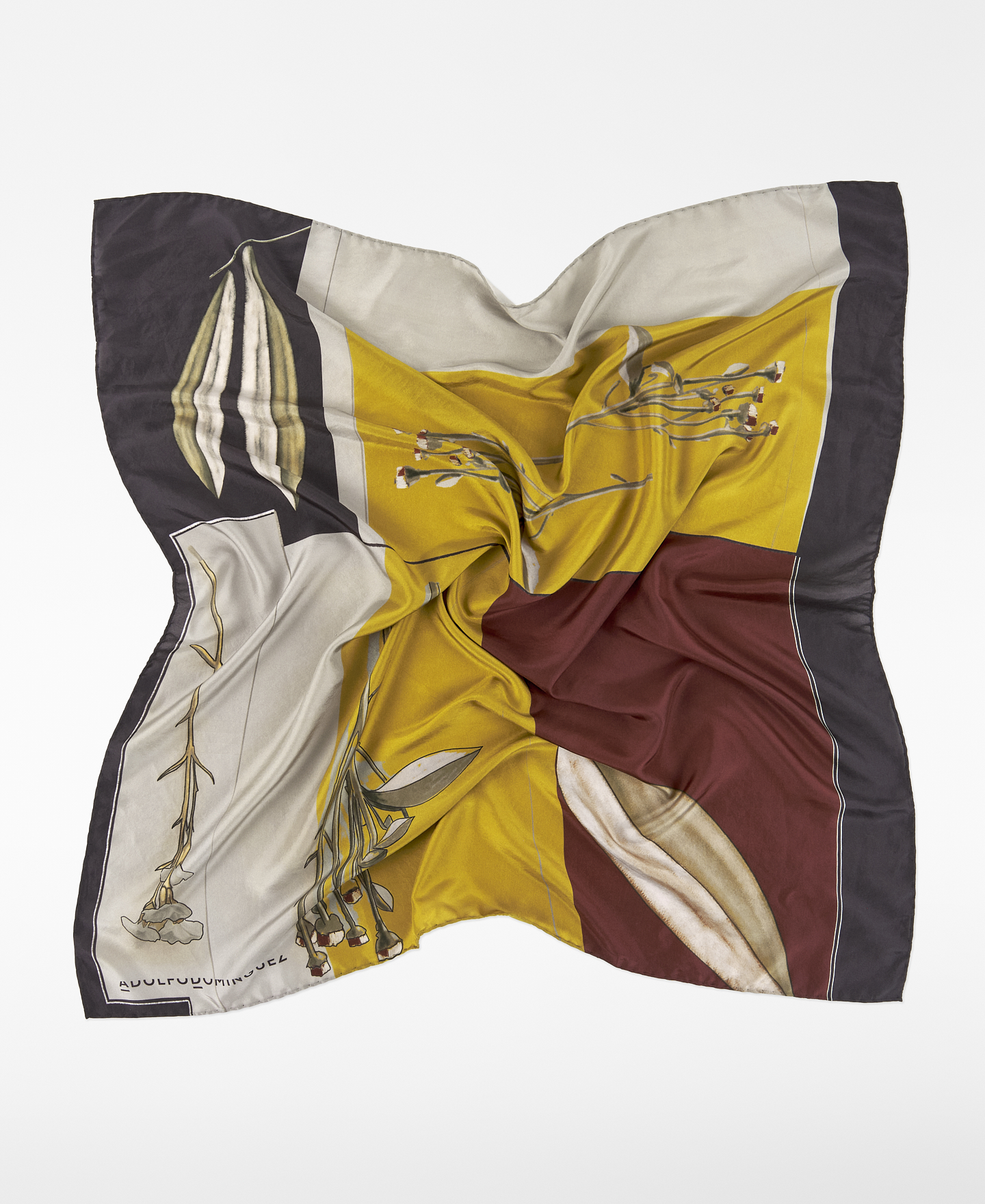 Silk printed scarf woman image number 1