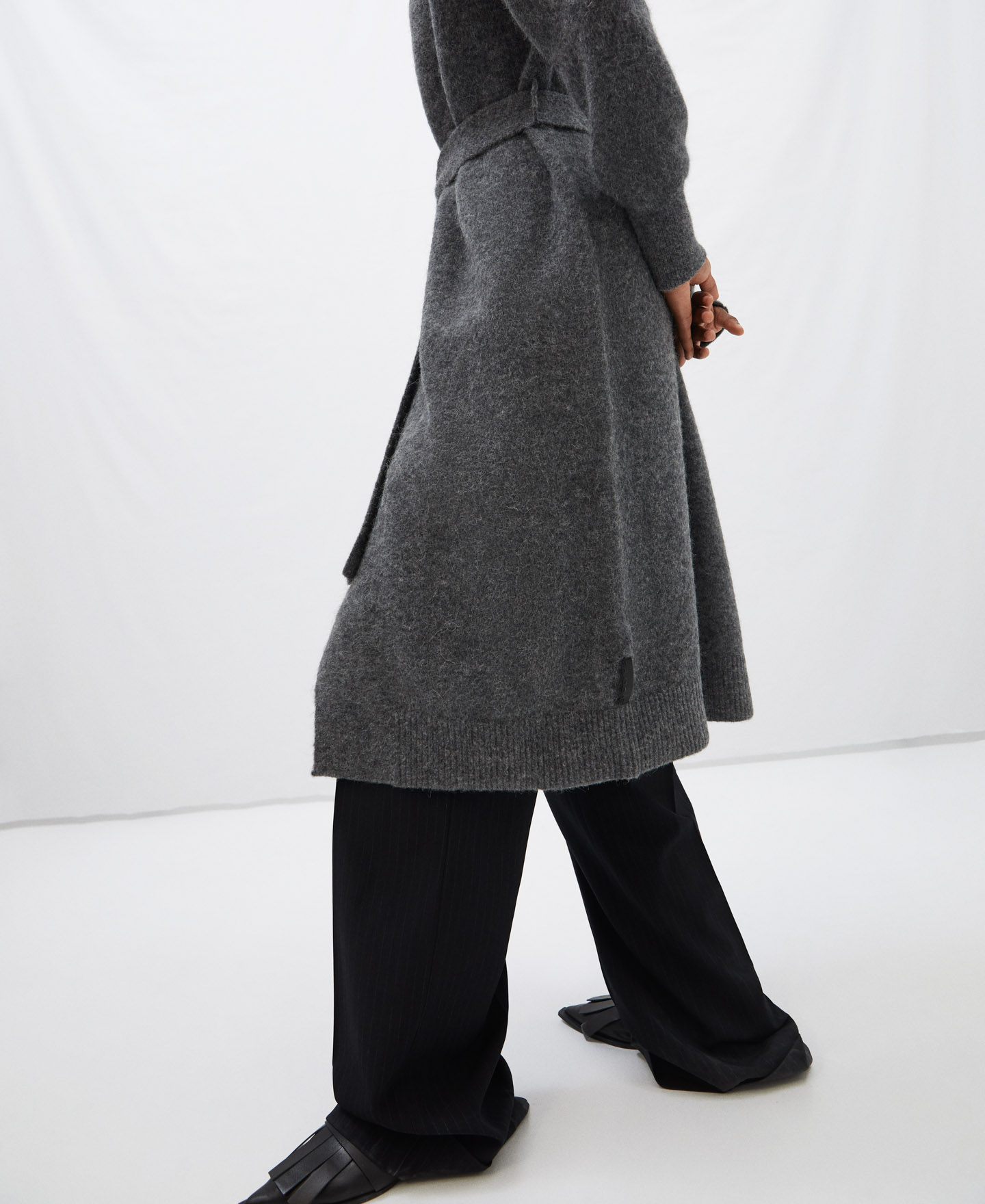 Merino wool and alpaca long jacket image number 4