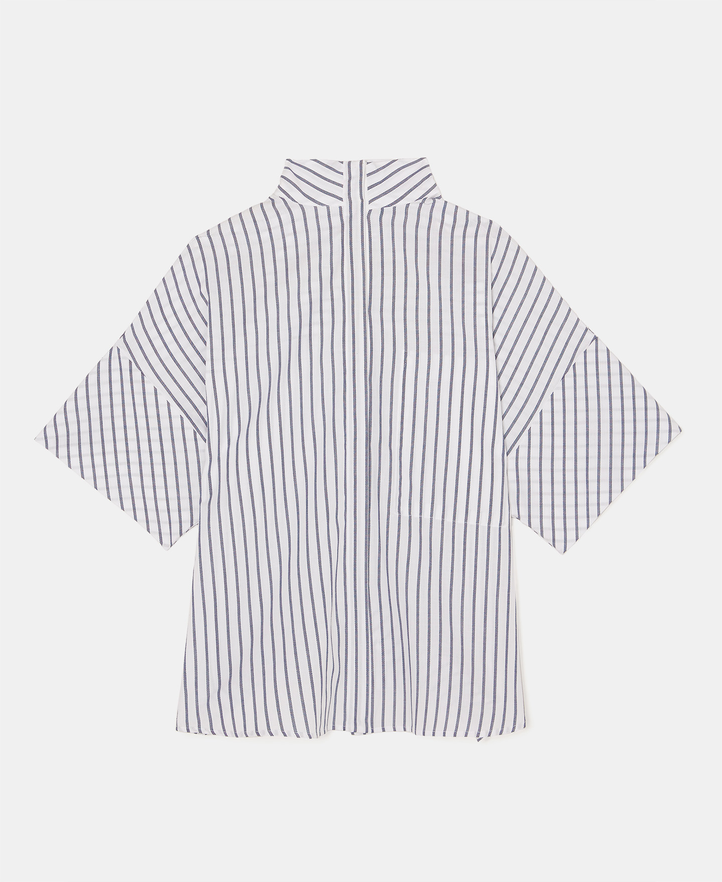 Oversize striped shirt in cotton image number 4