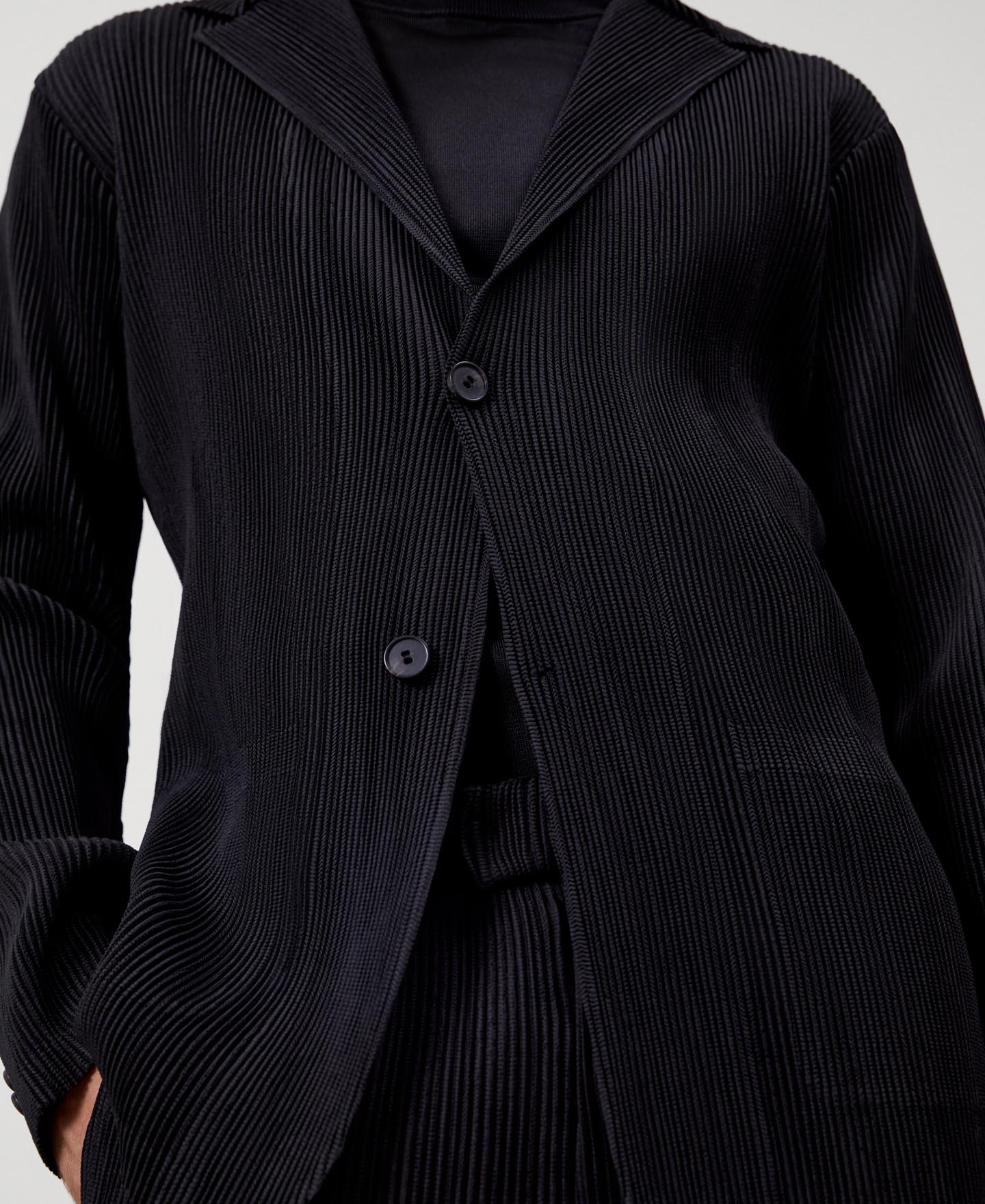 Recycled polyester crinkle blazer image number 3