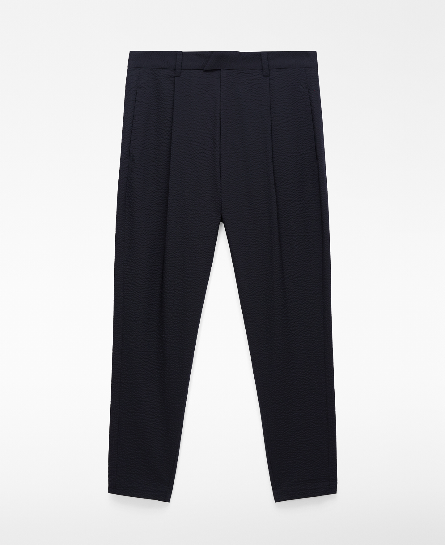 Pantalon chino coupe d&eacute;contract&eacute;e en seersucker image number 4