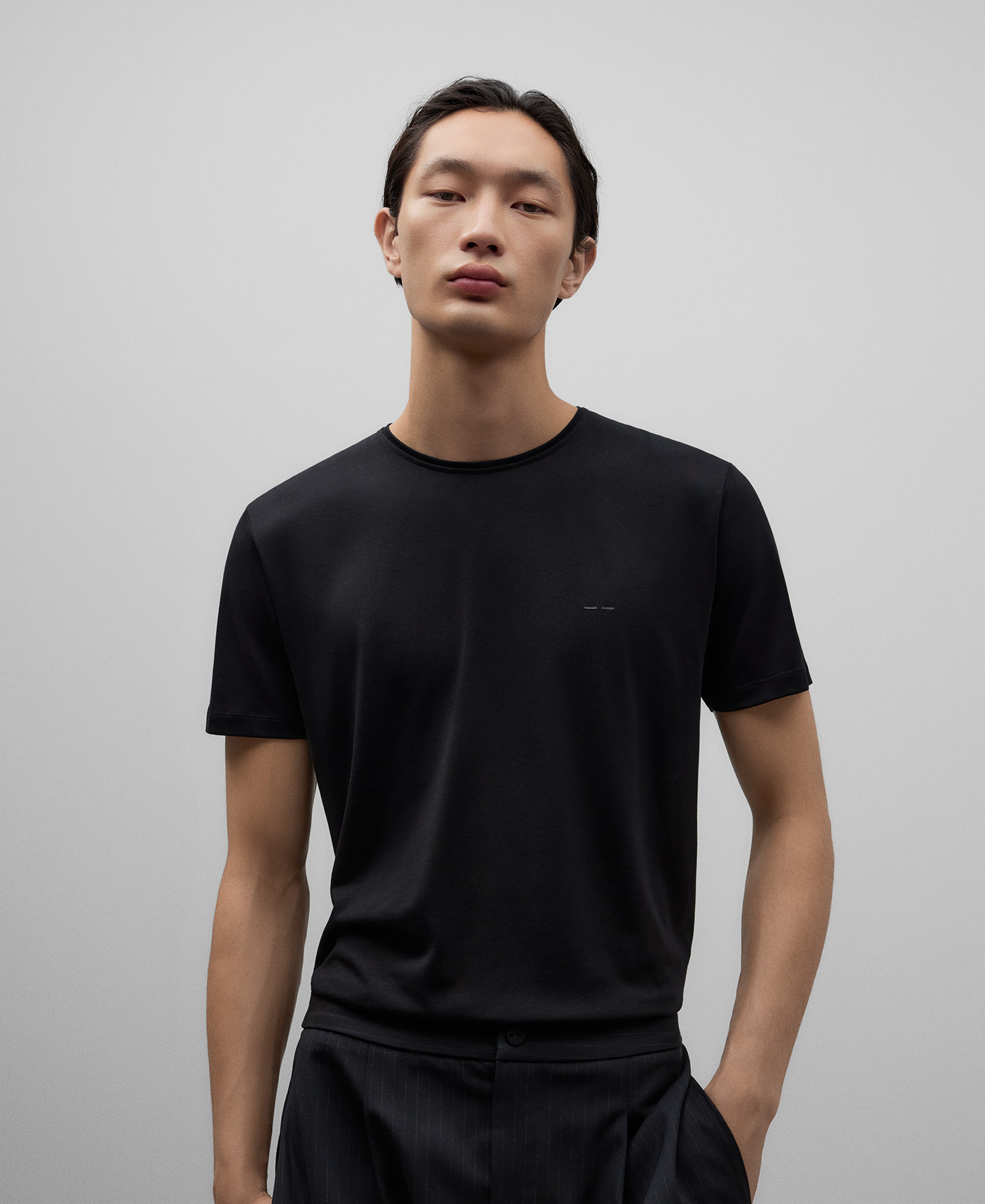 Lyocell and cotton T-shirt image number 0
